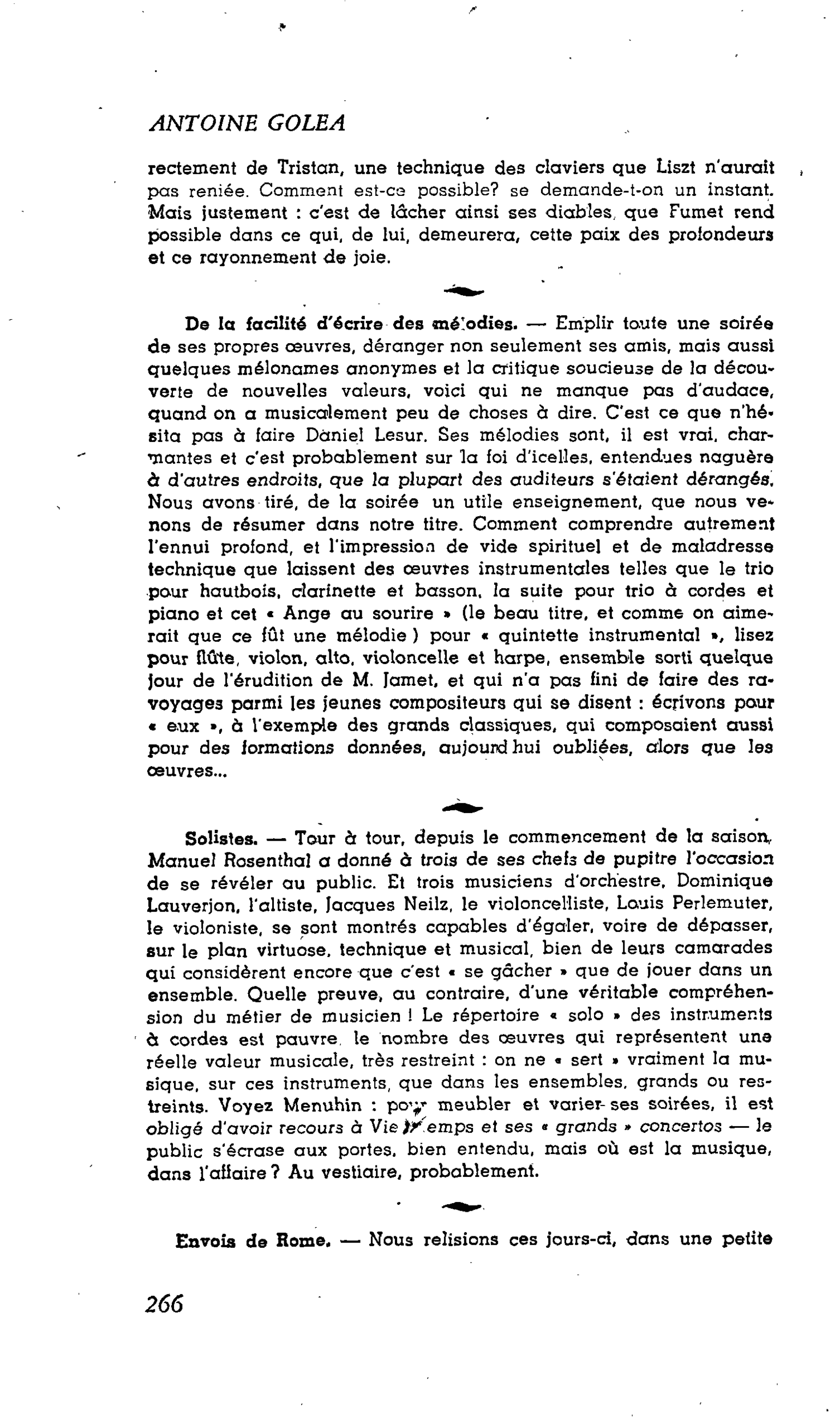 LES LETTRES : Envois de Rome, 