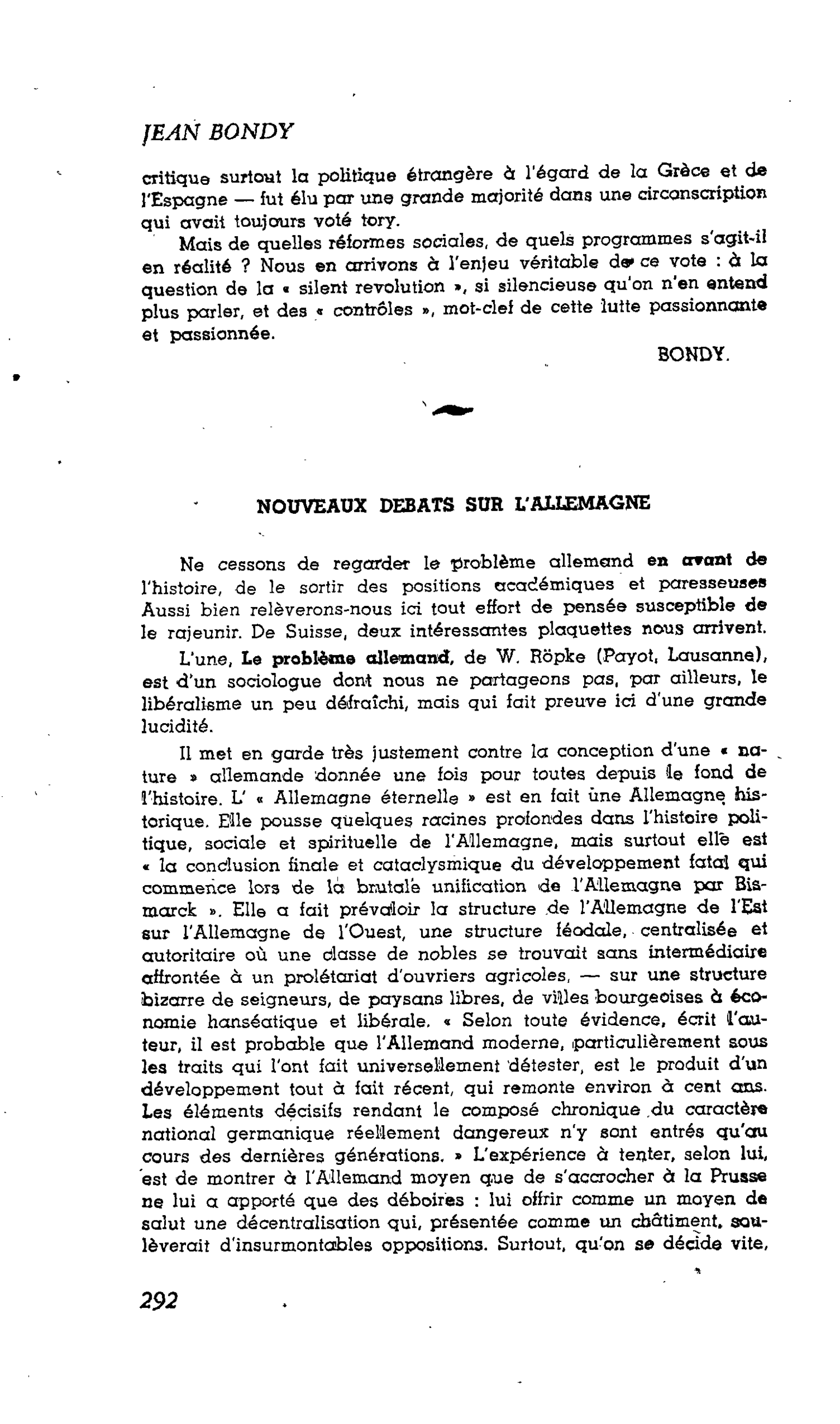 LA CITE : NOUVEAUX DEBATS SUR L’ALLEMAGNE