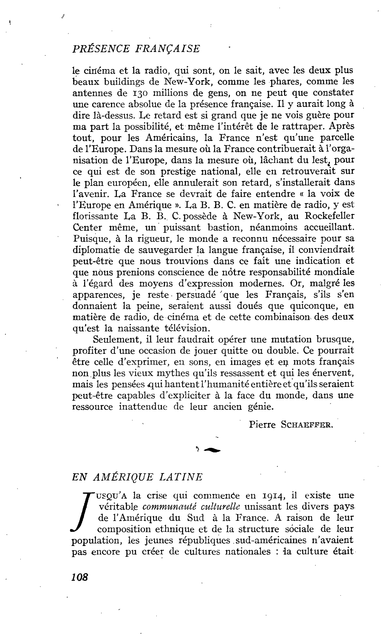 Bilan de la présence française ( suite ) : EN AMÉRIQUE LATINE