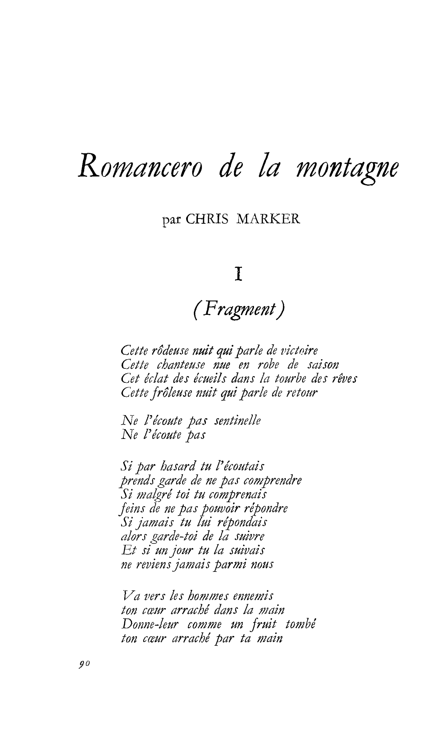Romancero de la montagne