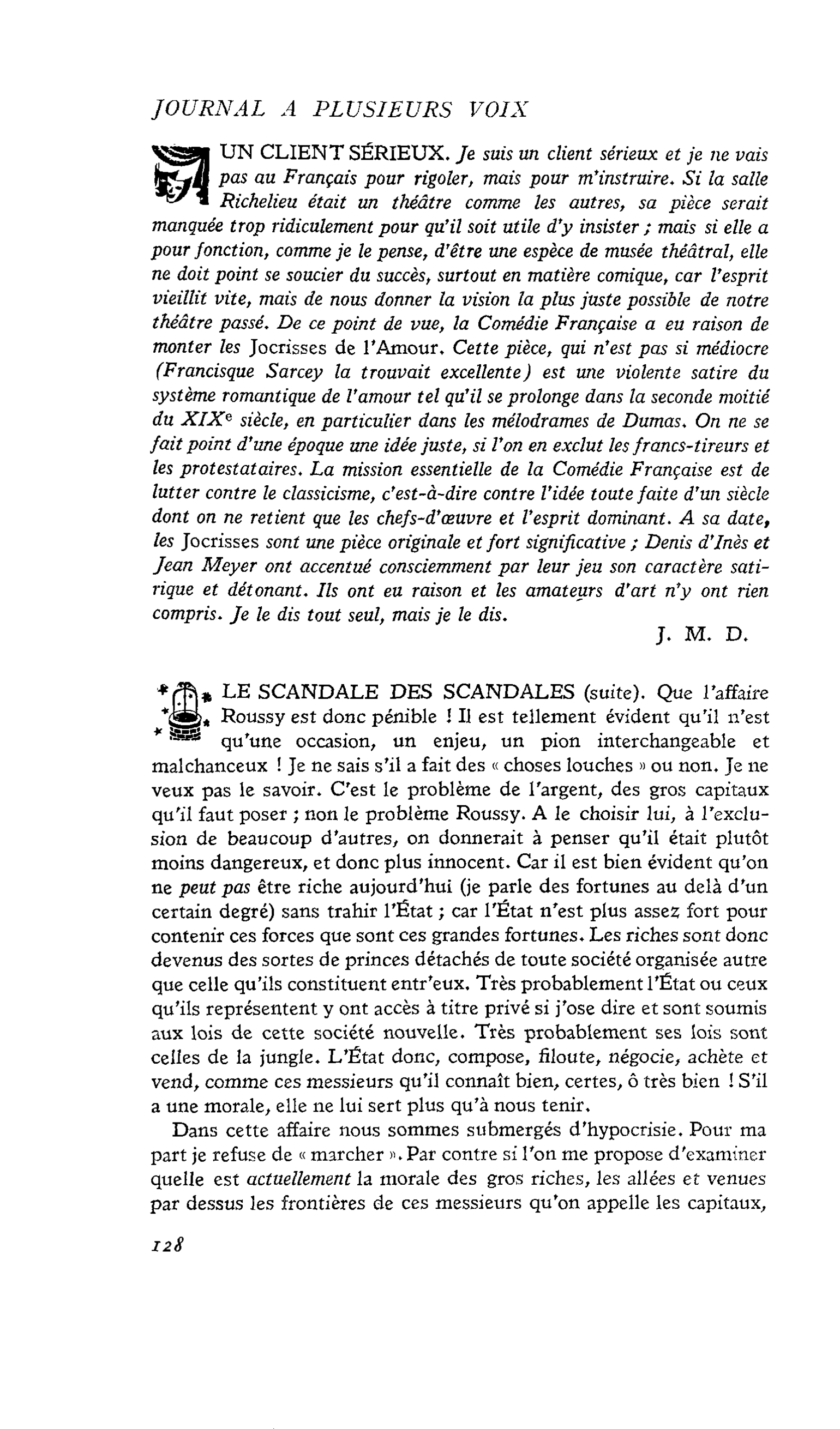 LE SCANDALE DES SCANDALES