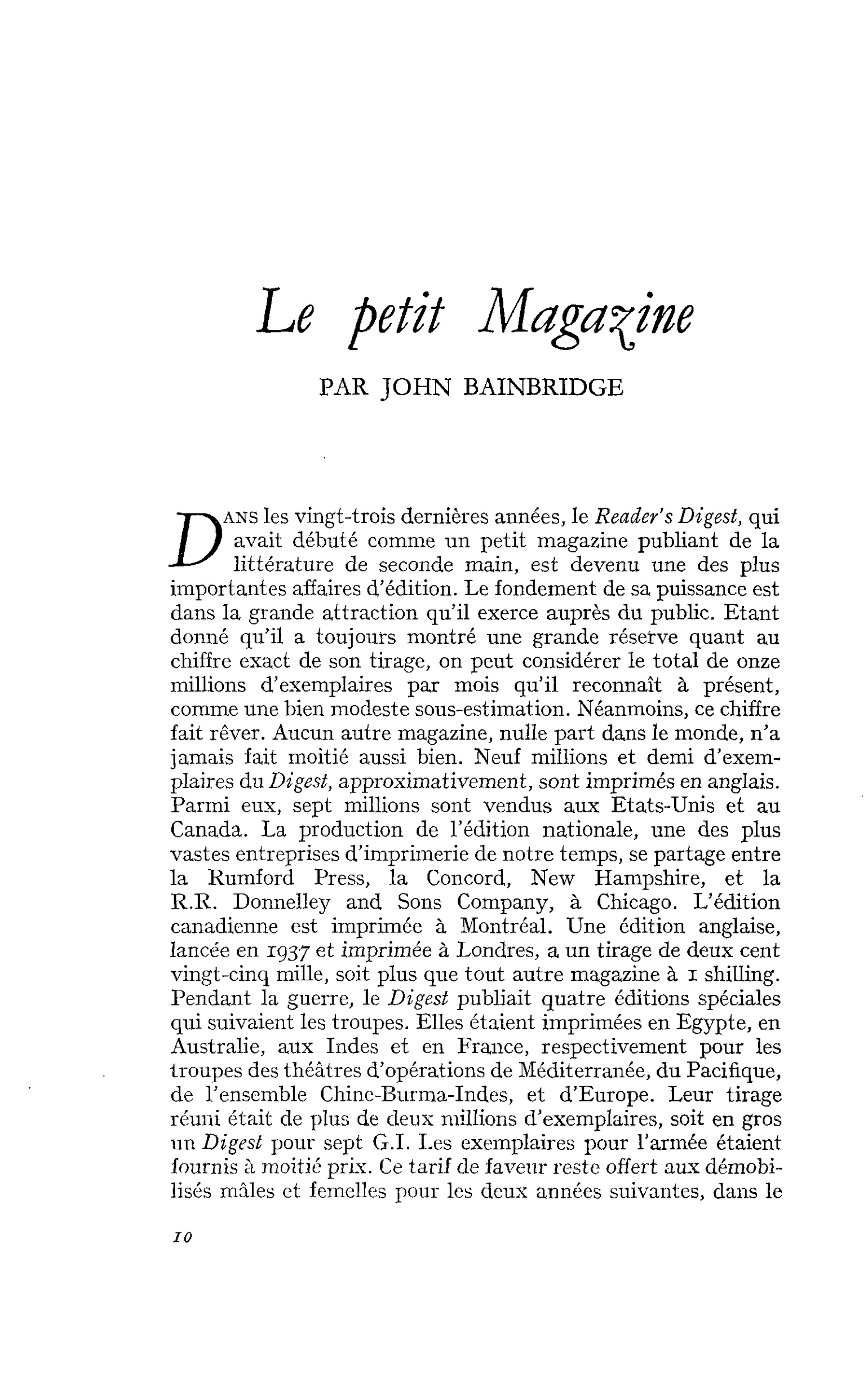 Le petit Magazine