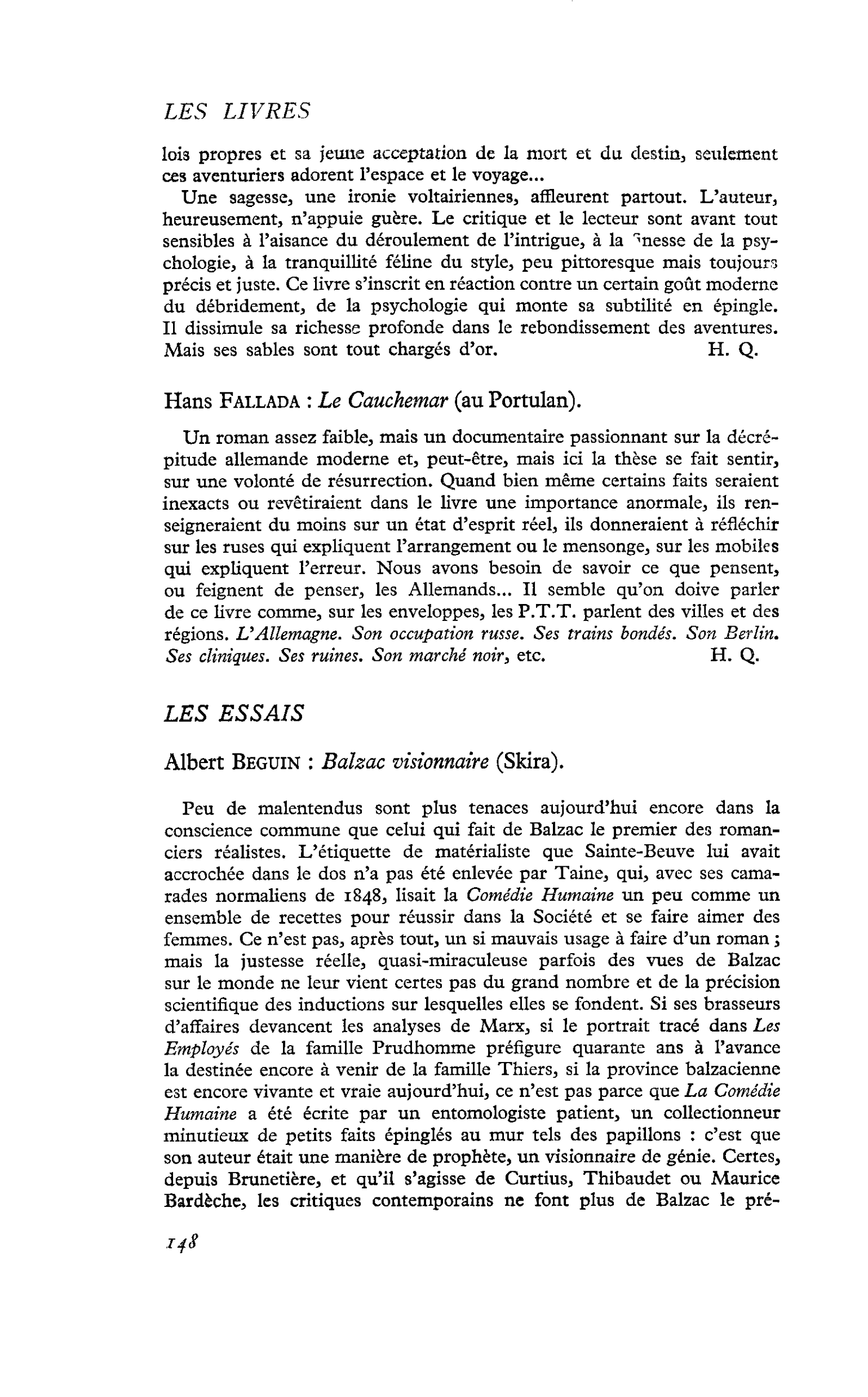 Hans Fallada : Le Cauchemar (au Portulan)