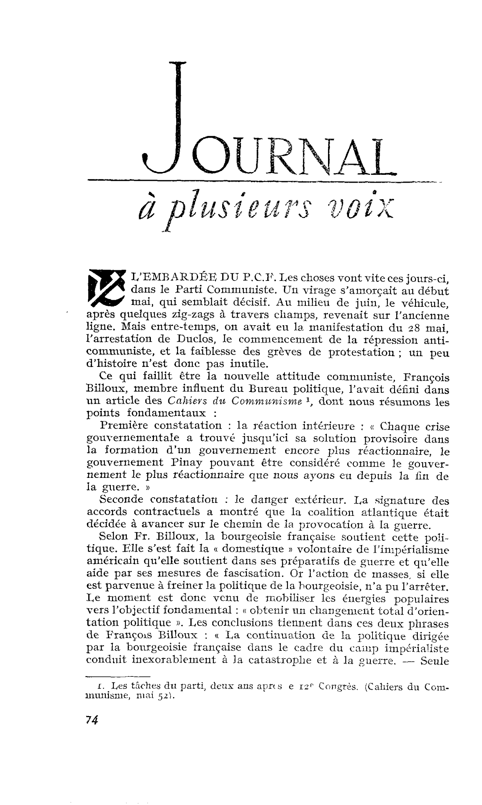 L’EMBARDÉE DU P.C.F.
