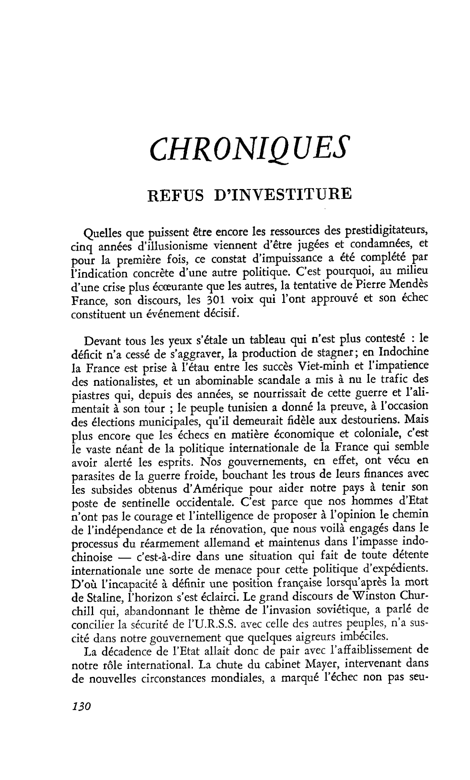Refus d’investiture