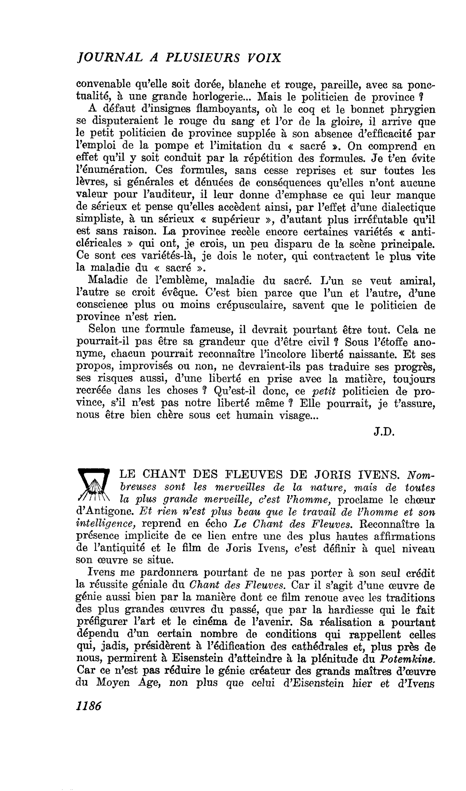 LE CHANT DES FLEUVES DE JORIS IVENS