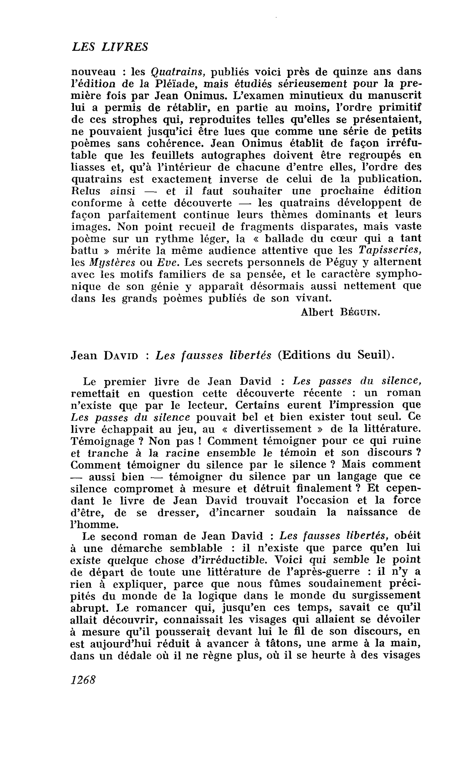Jean David : Les fausses libertés