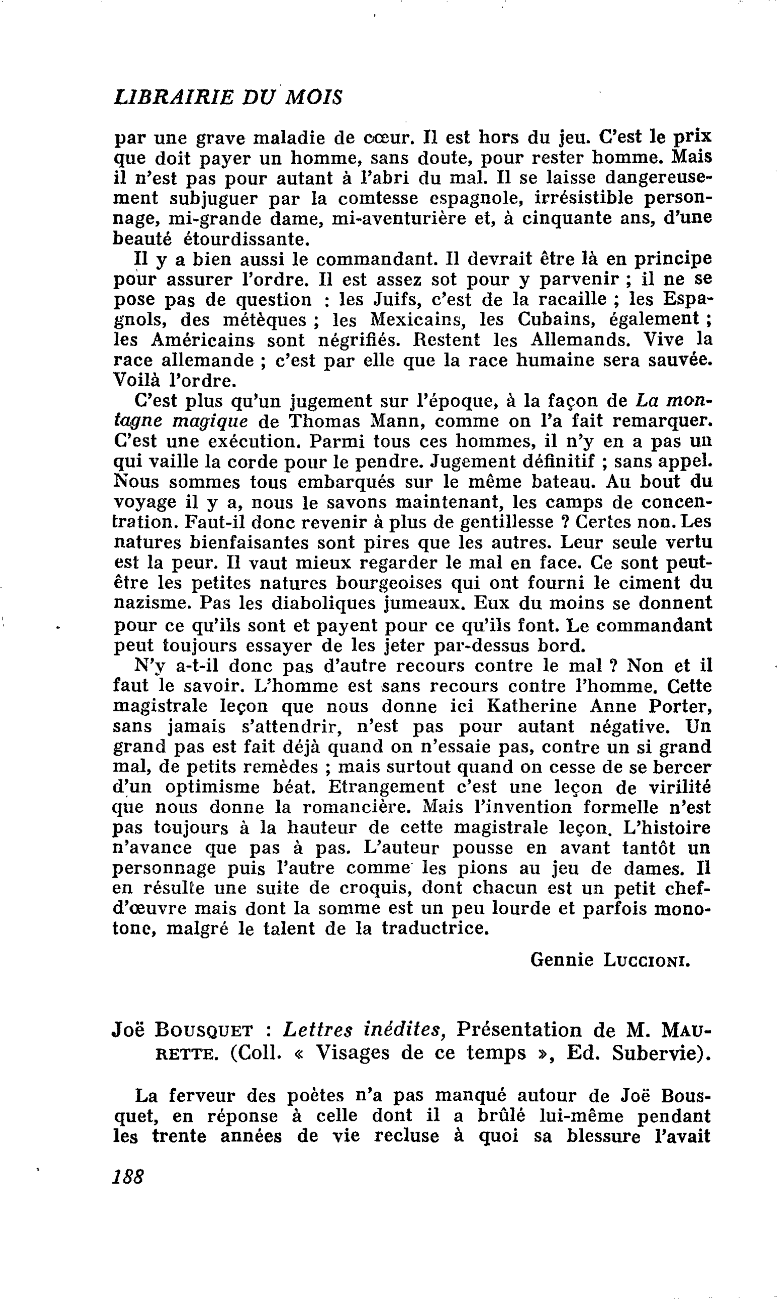 Joë Bousquet : Lettres inédites