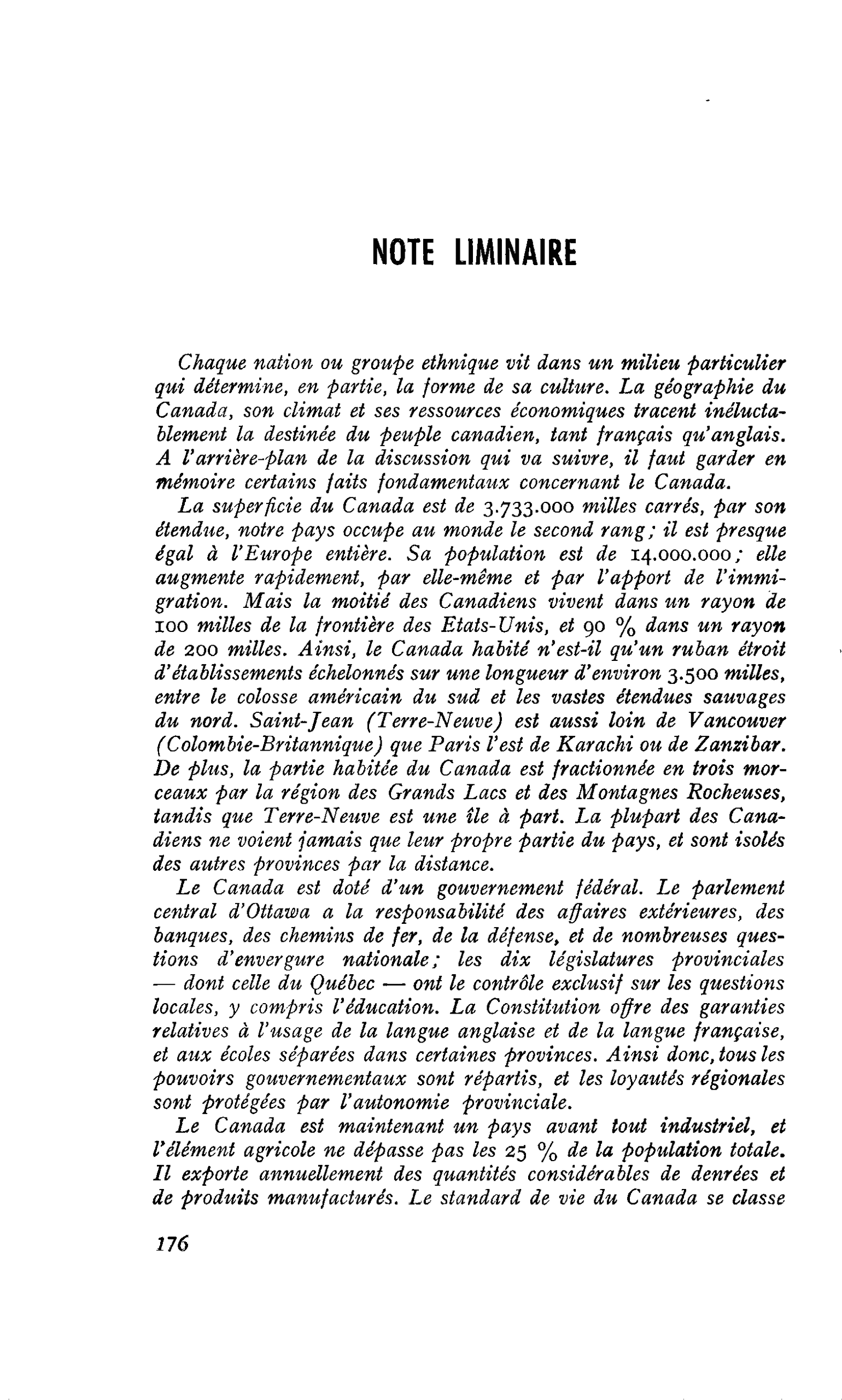 NOTE LIMINAIRE