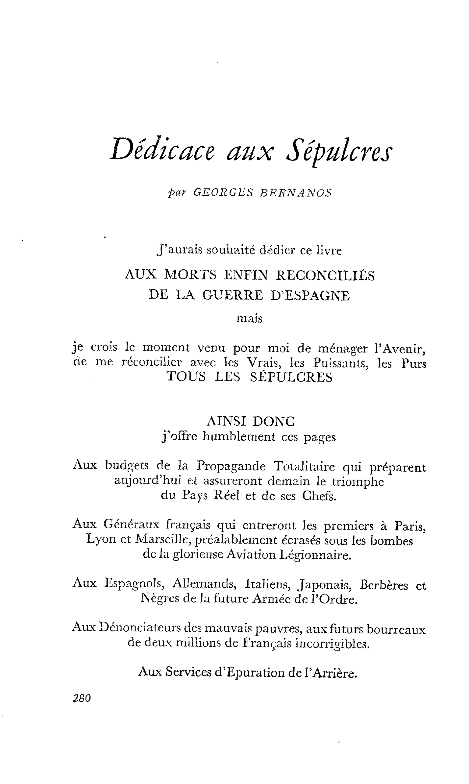Dédicace aux Sépulcres