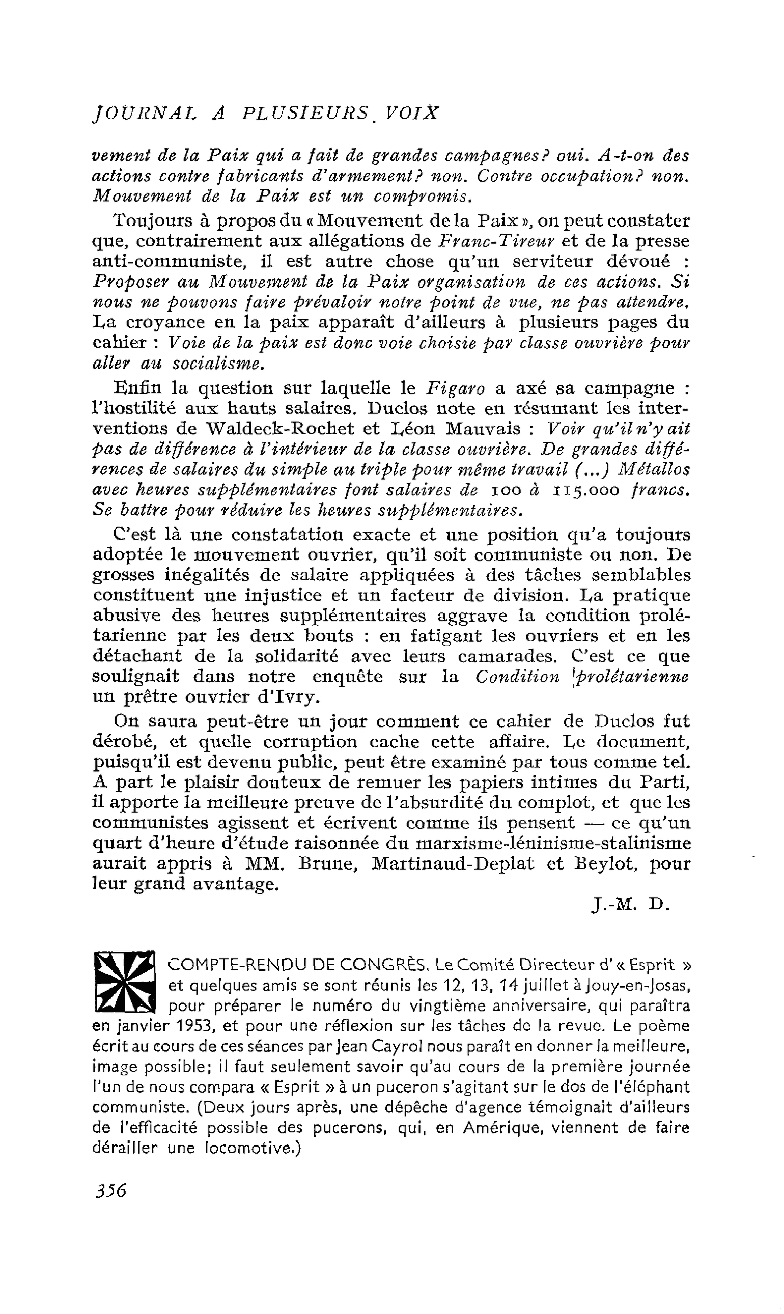 COMPTE-RENDU DE CONGRÈS, 