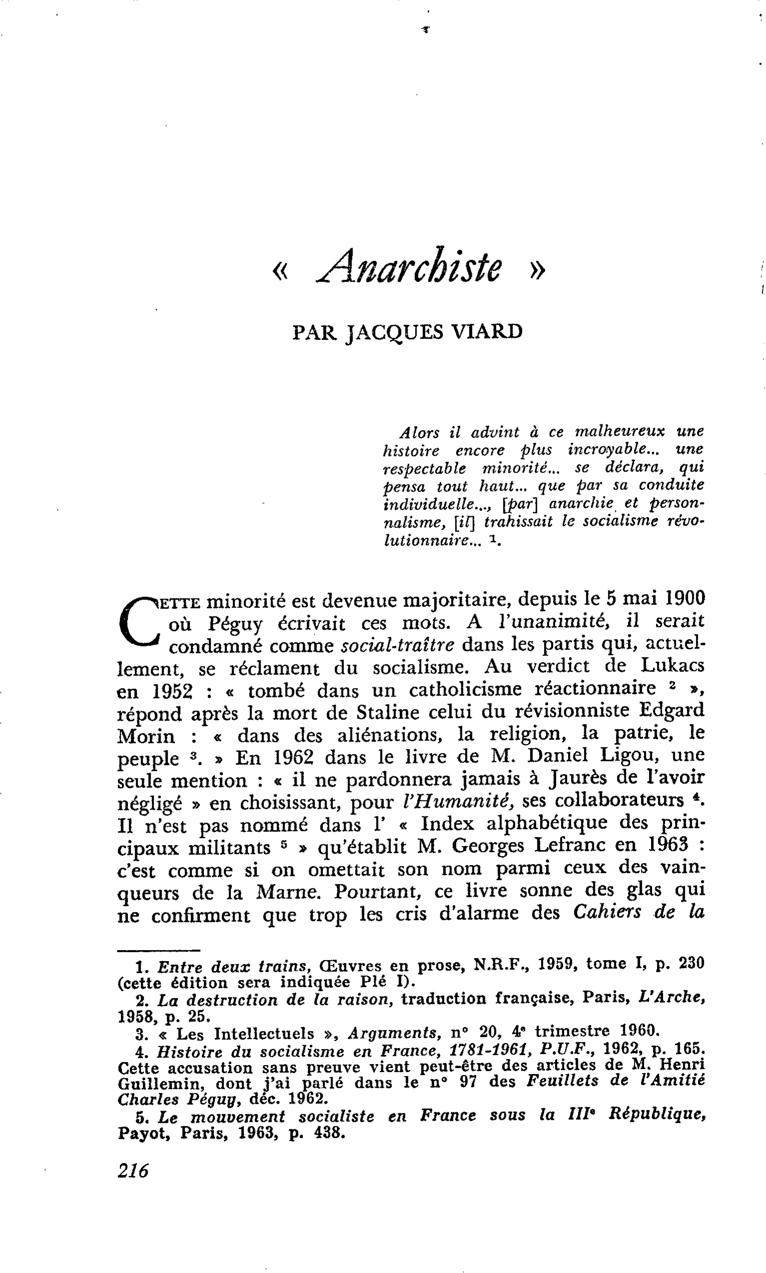 « Anarchiste »