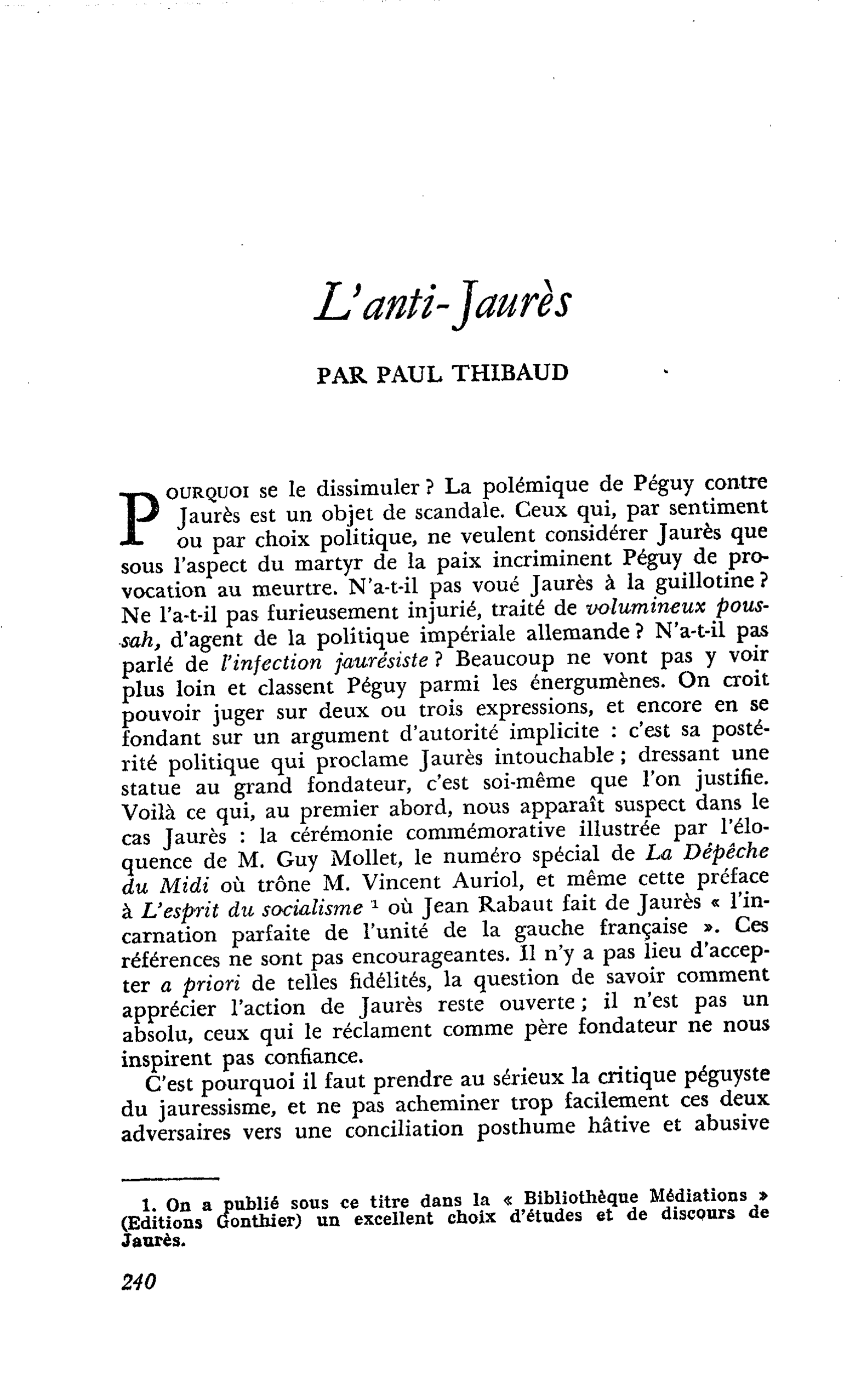 L’anti-Jaurès
