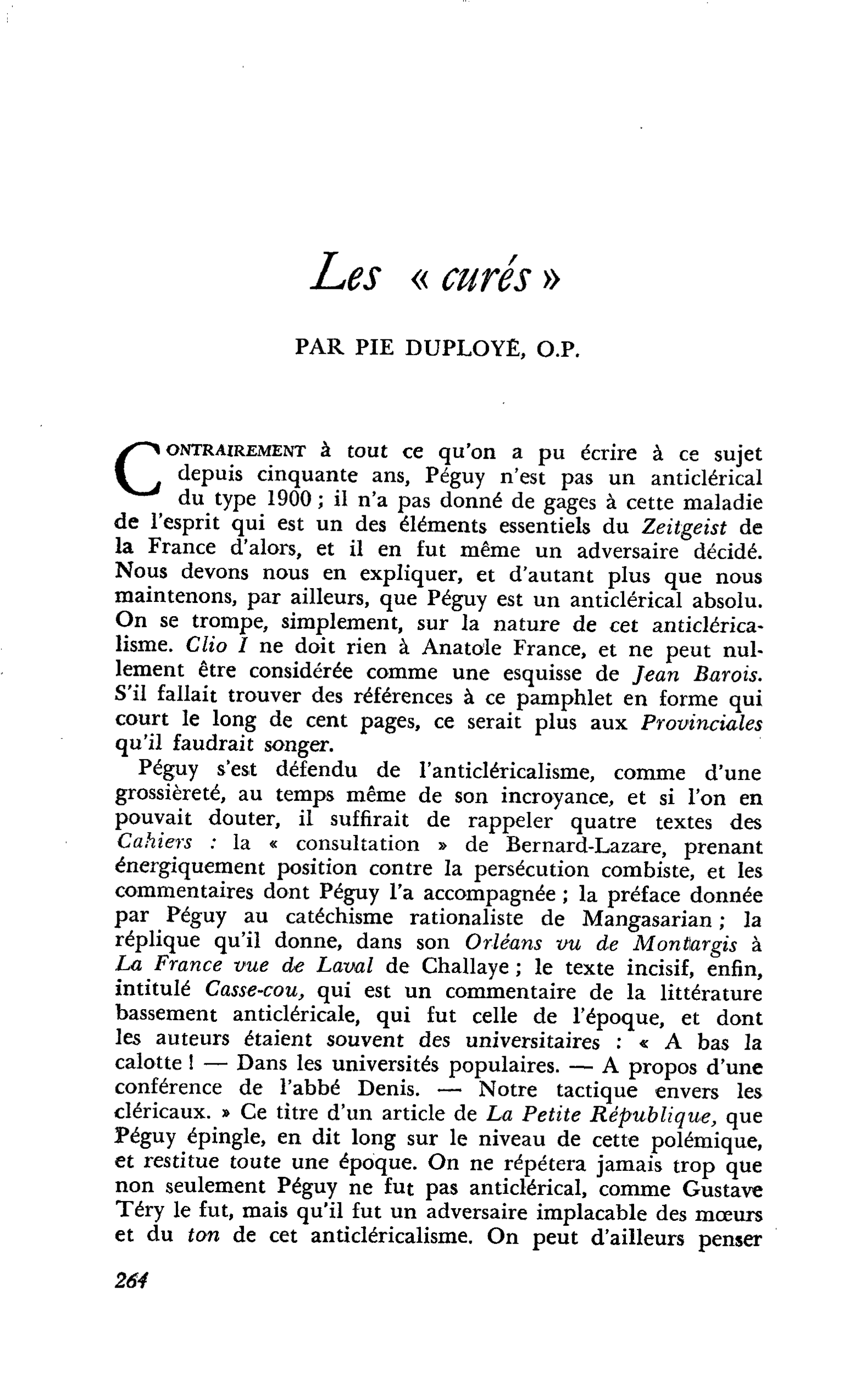 Les « curés »