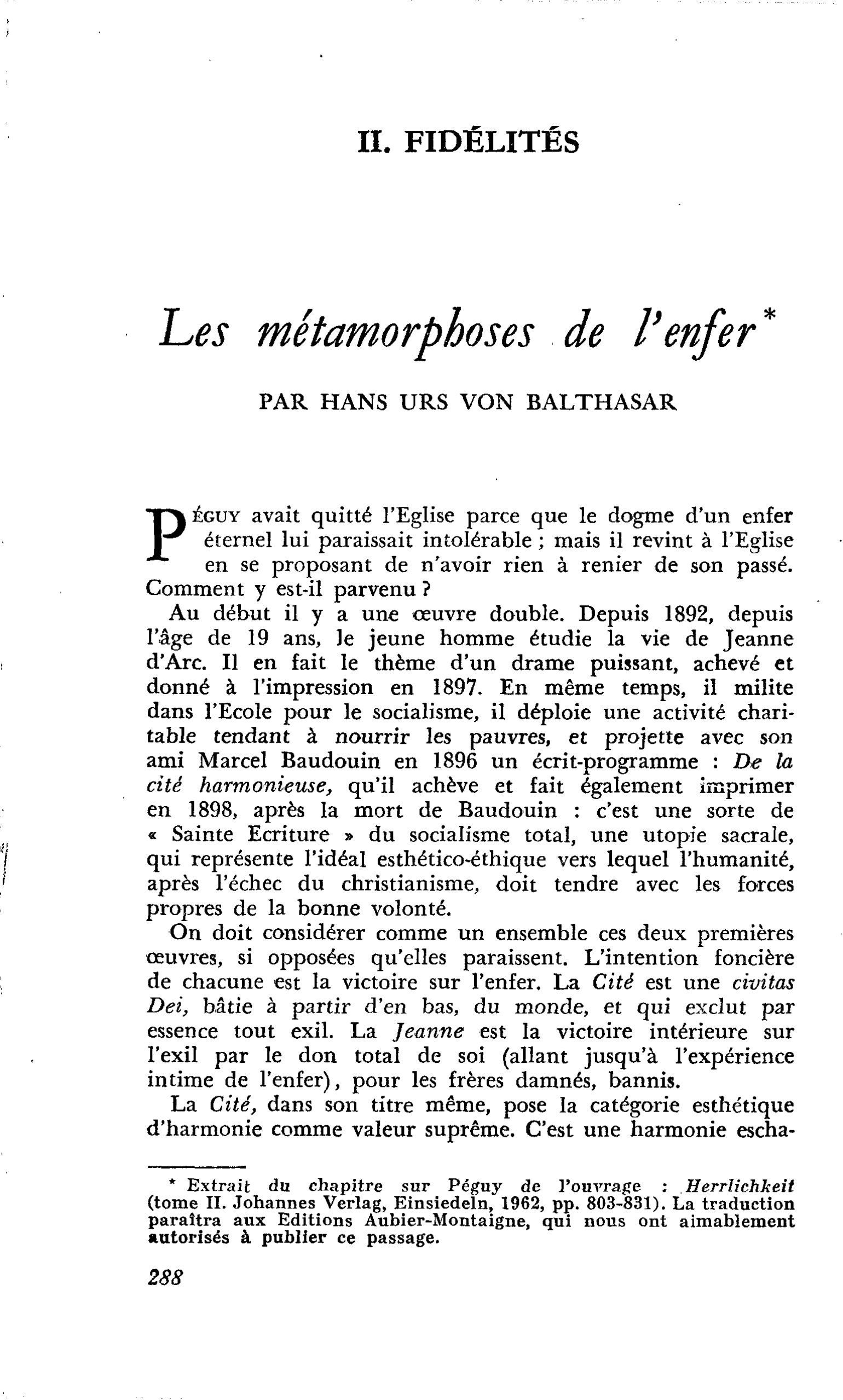 Les métamorphoses de l’enfer