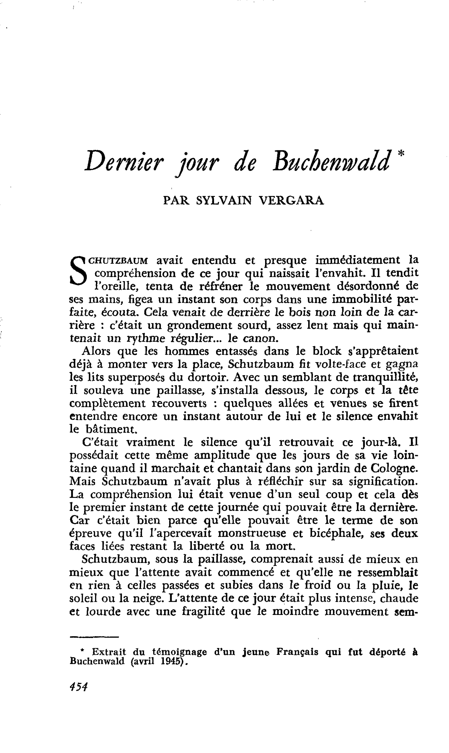 Dernier jour de Buchenwald