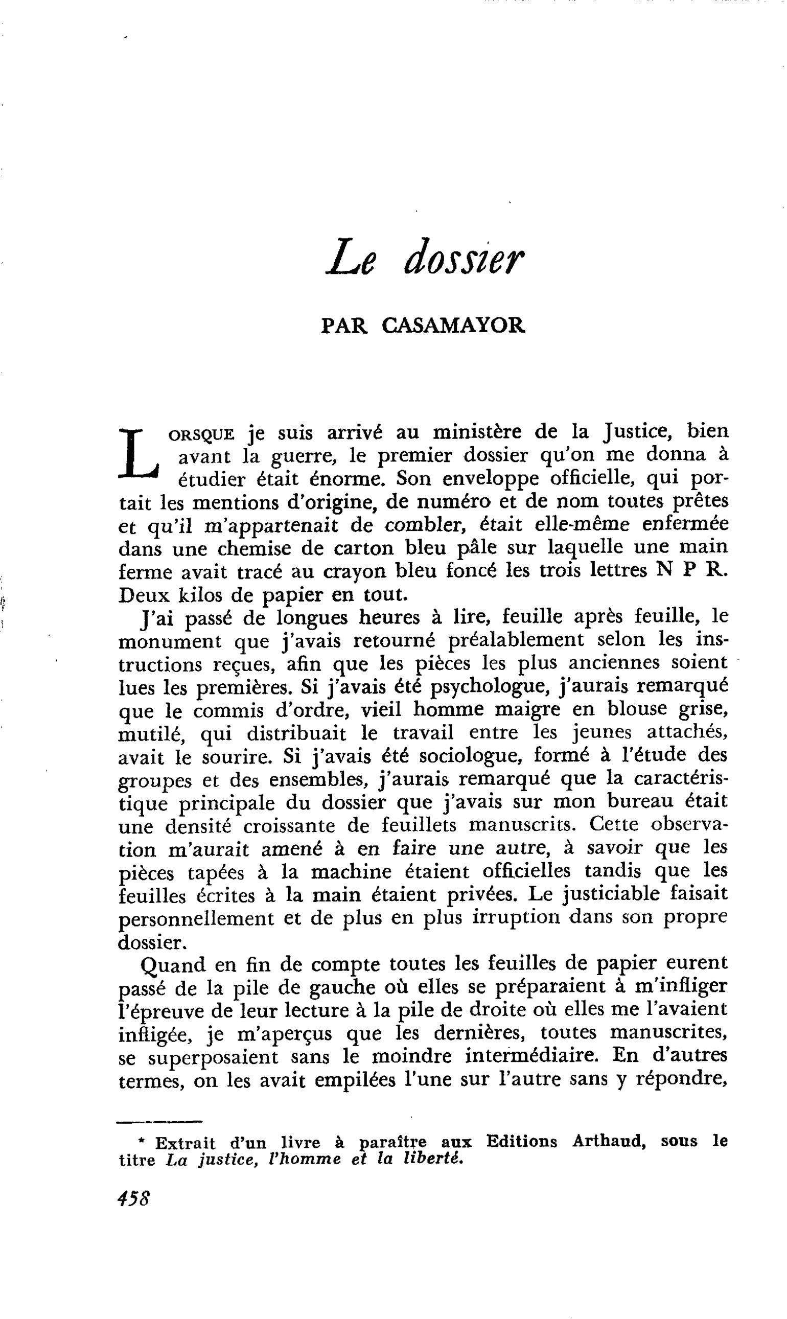 Le dossier