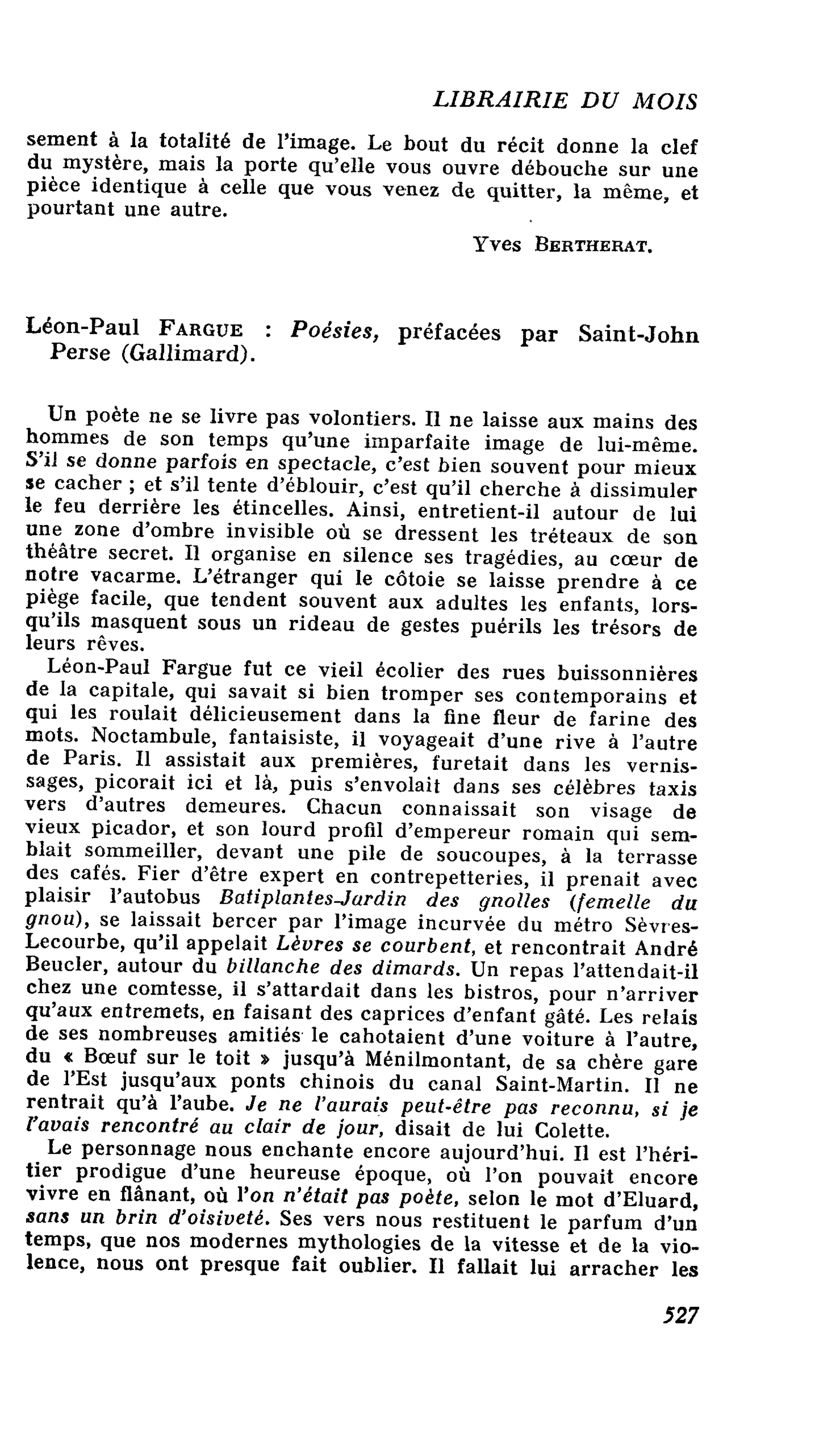 Léon-Paul Fargue : Poésies