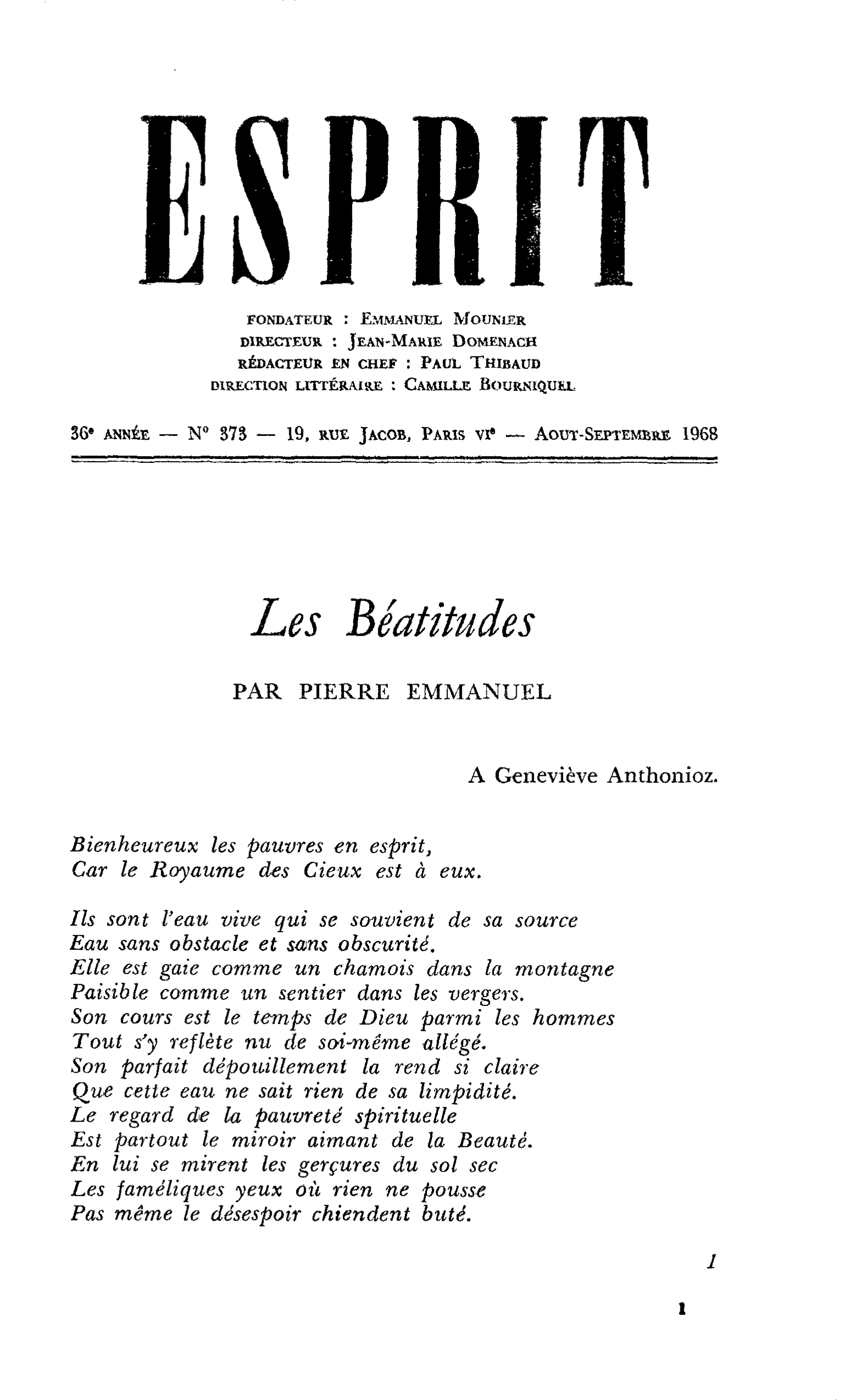 Les Béatitudes