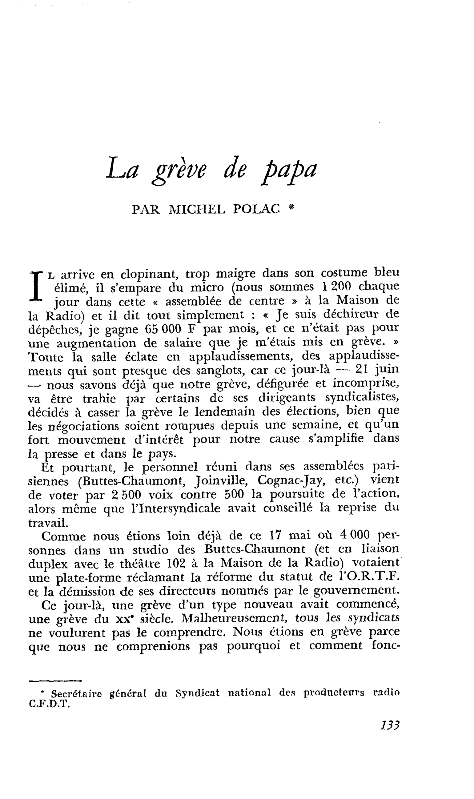 La grève de papa