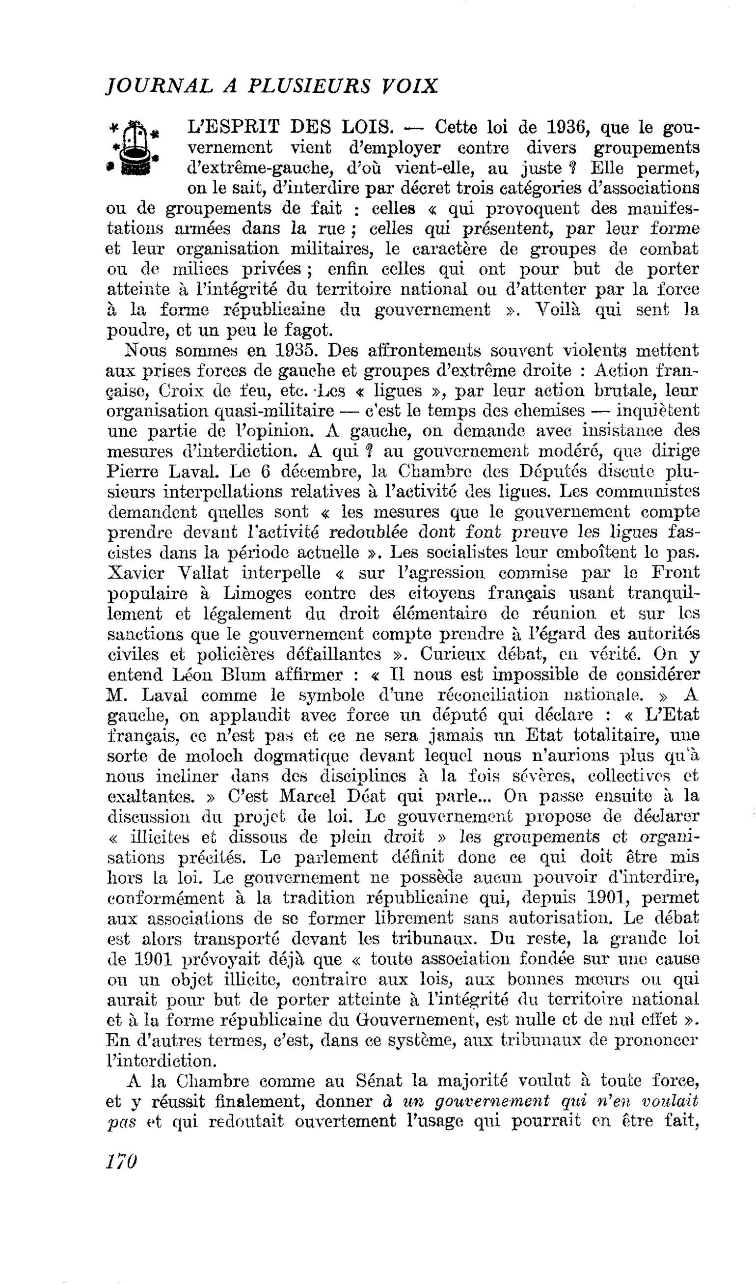 L’ESPRIT DES LOIS