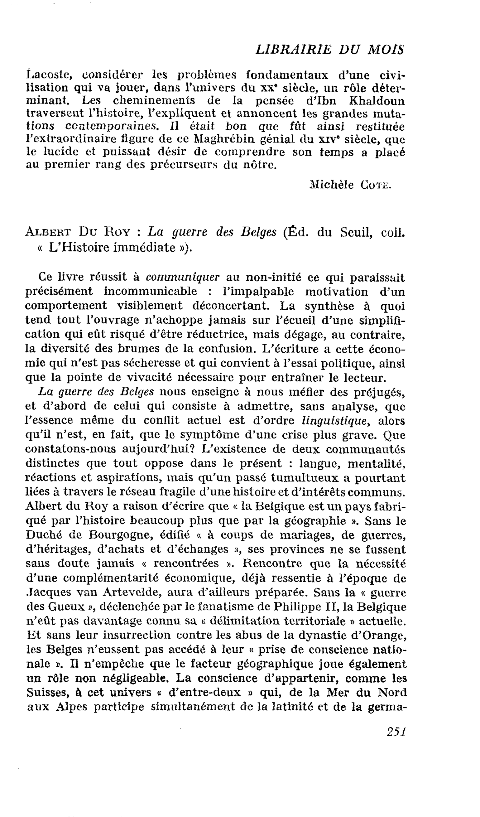 Albert Du Roy : La guerre des Belges