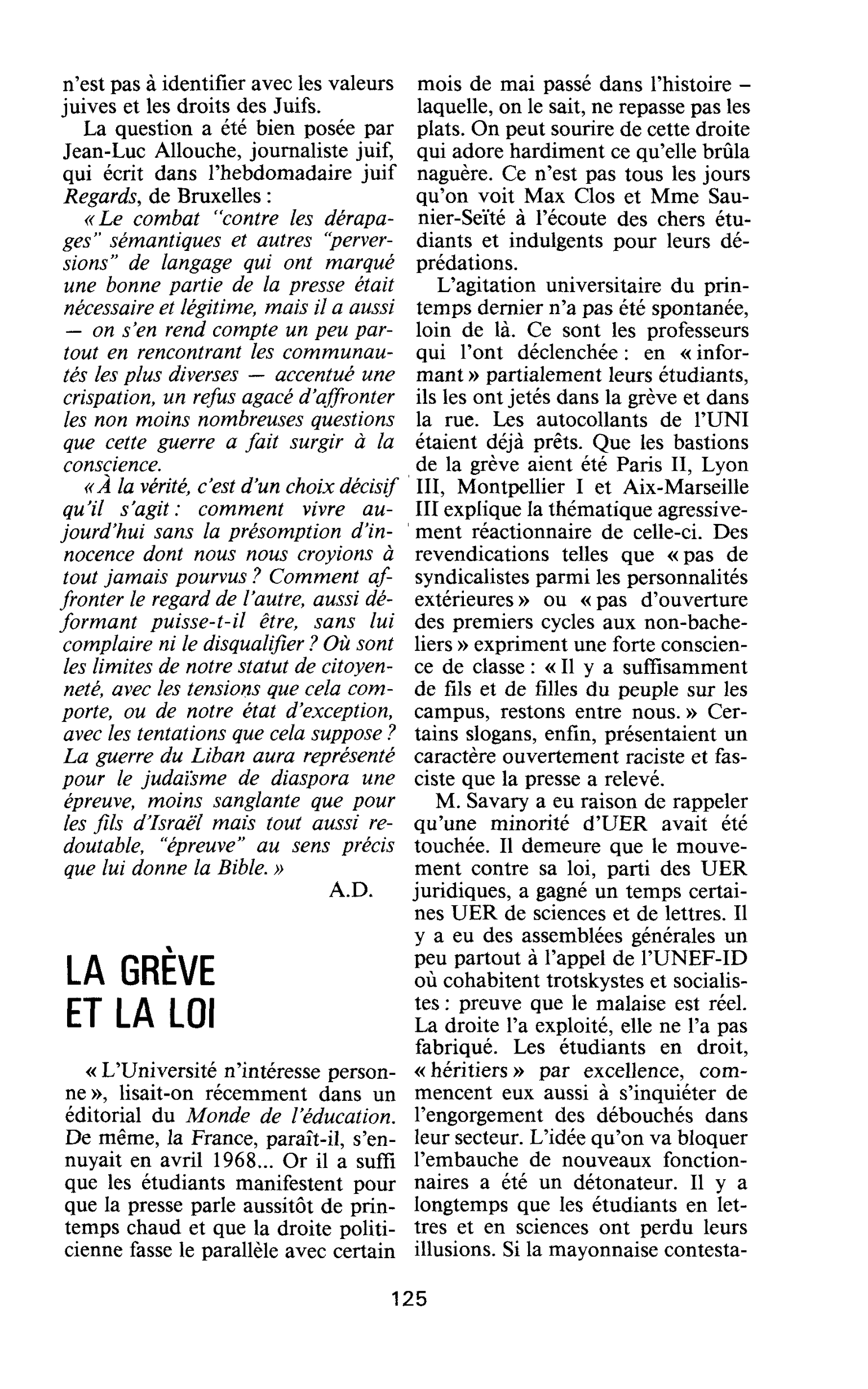 LA GRÈVE ET LA LOI