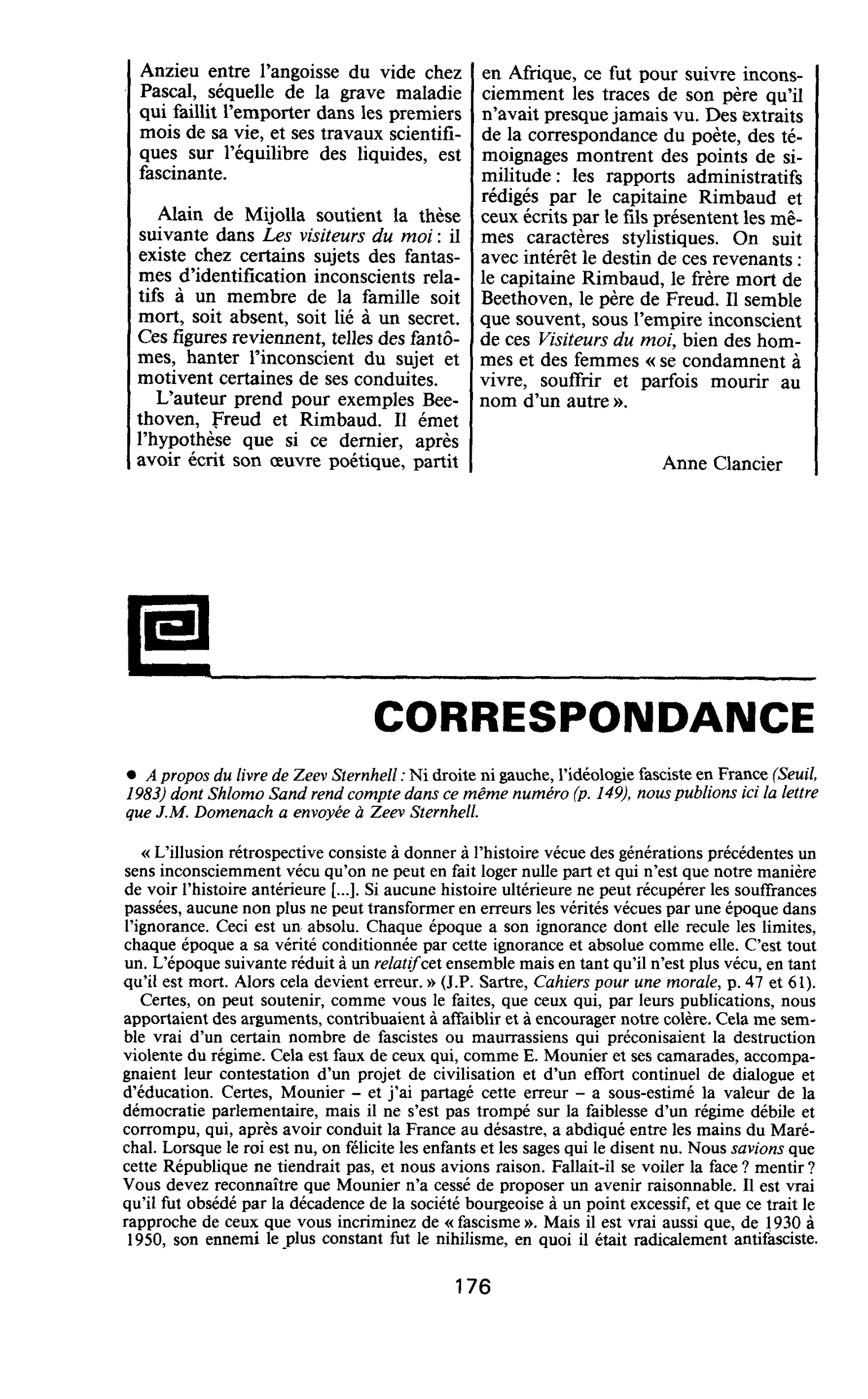 Correspondance