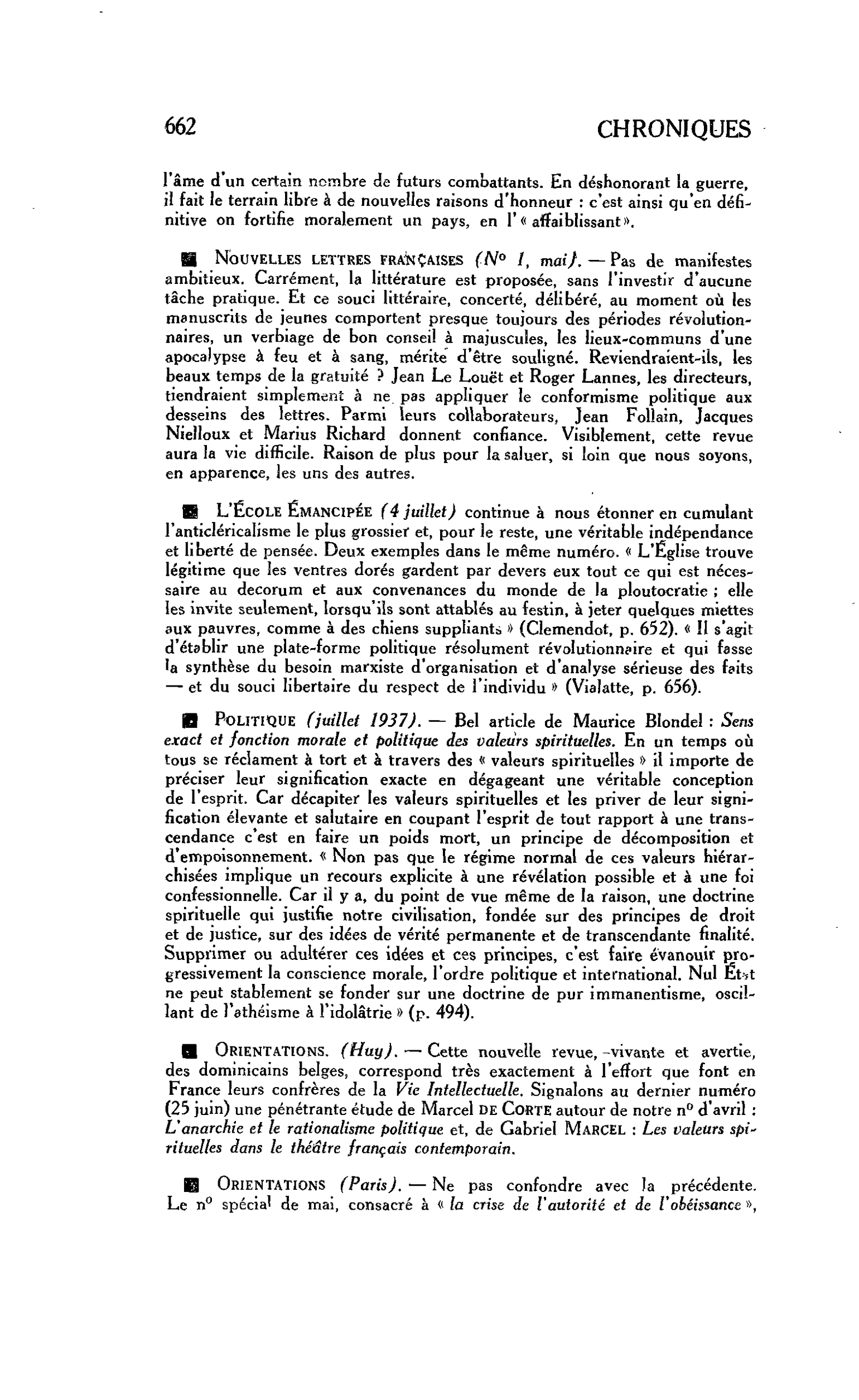 Politique (juillet 1937)
