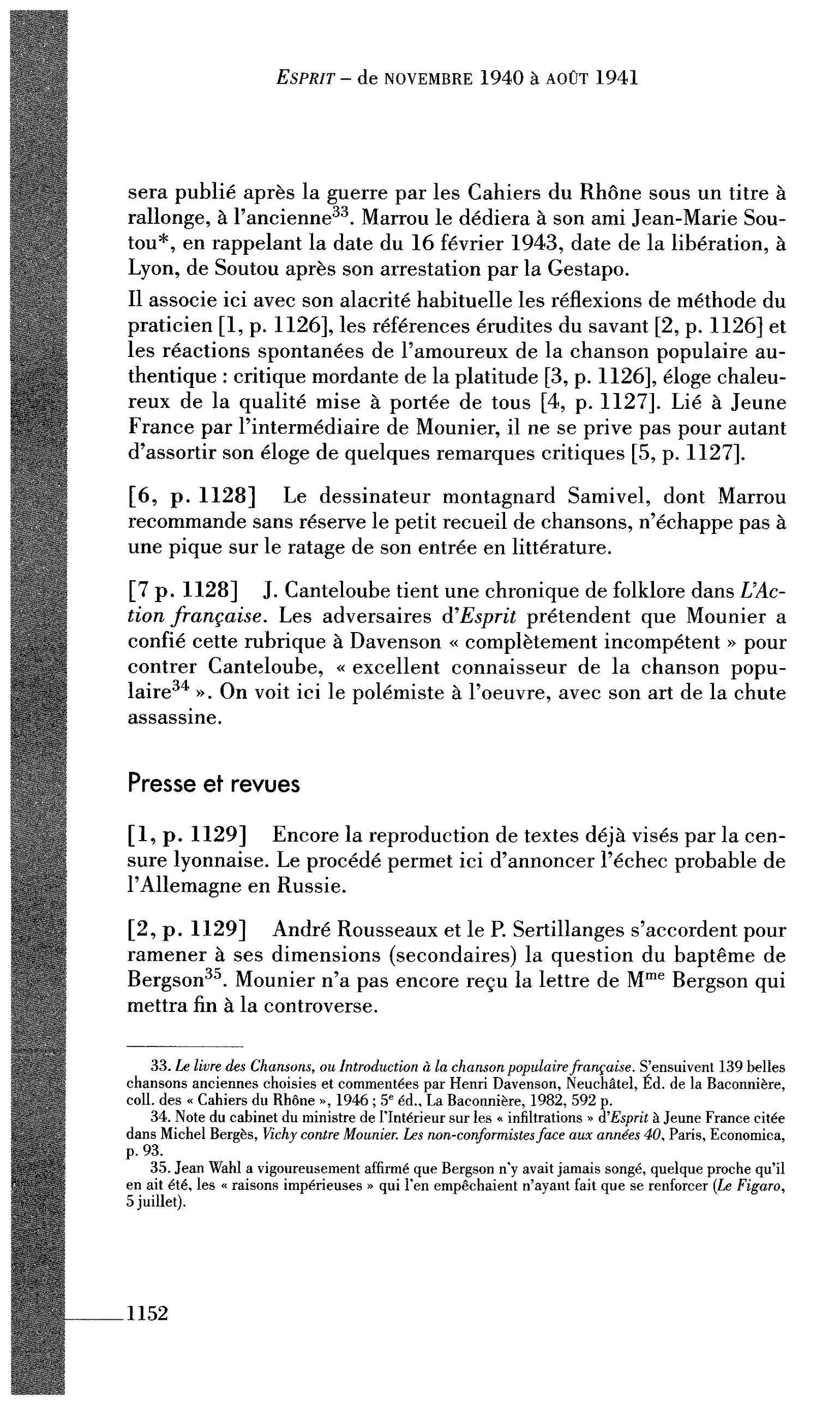 LA CITÉ : Presse et revues