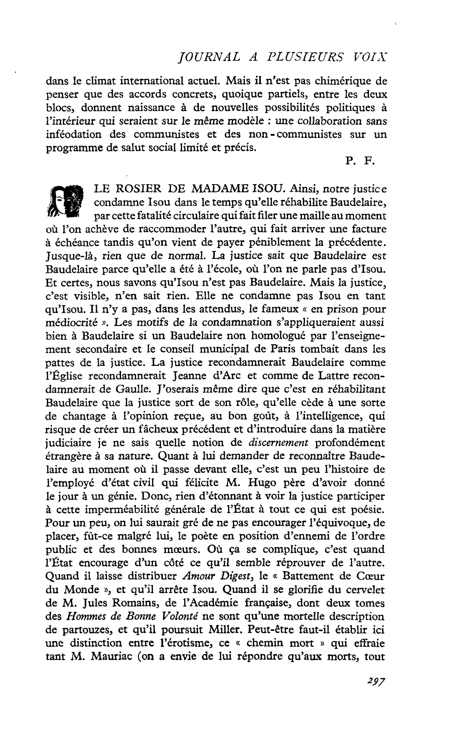 LE ROSIER DE MADAME ISOU