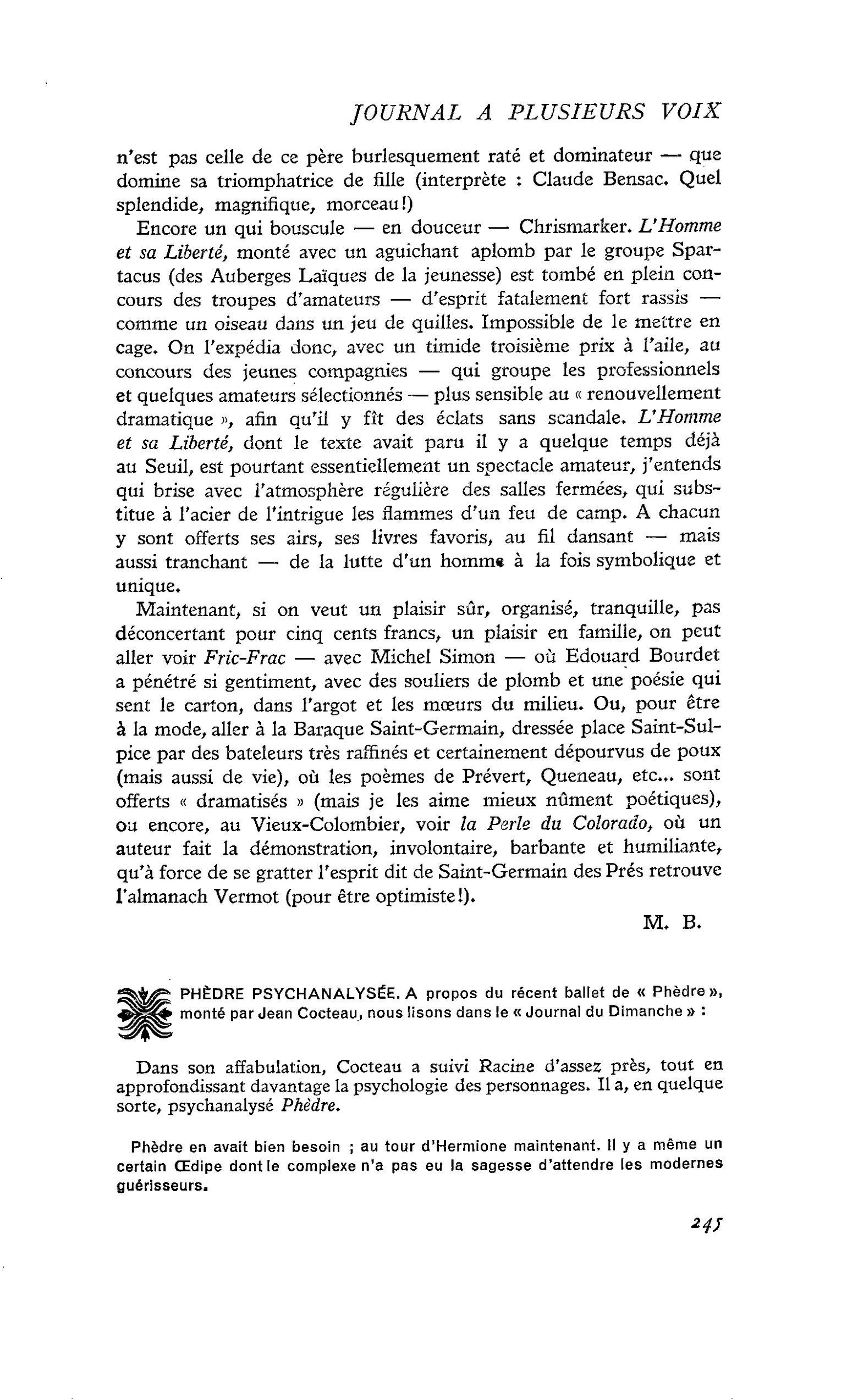 PHÈDRE PSYCHANALYSÉE