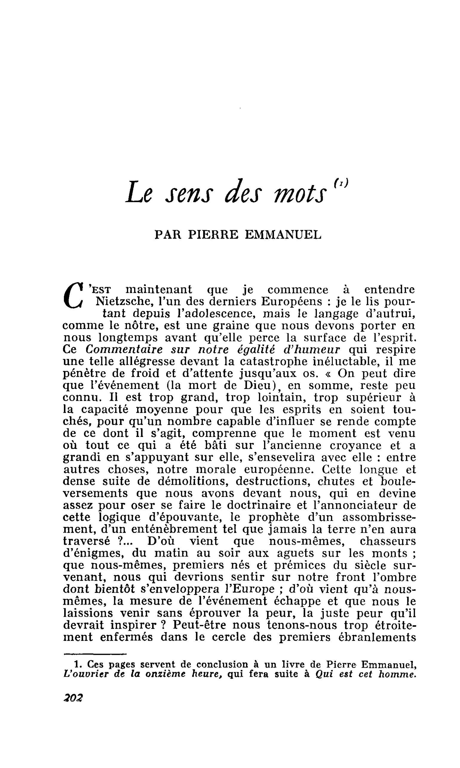 Le sens des mots