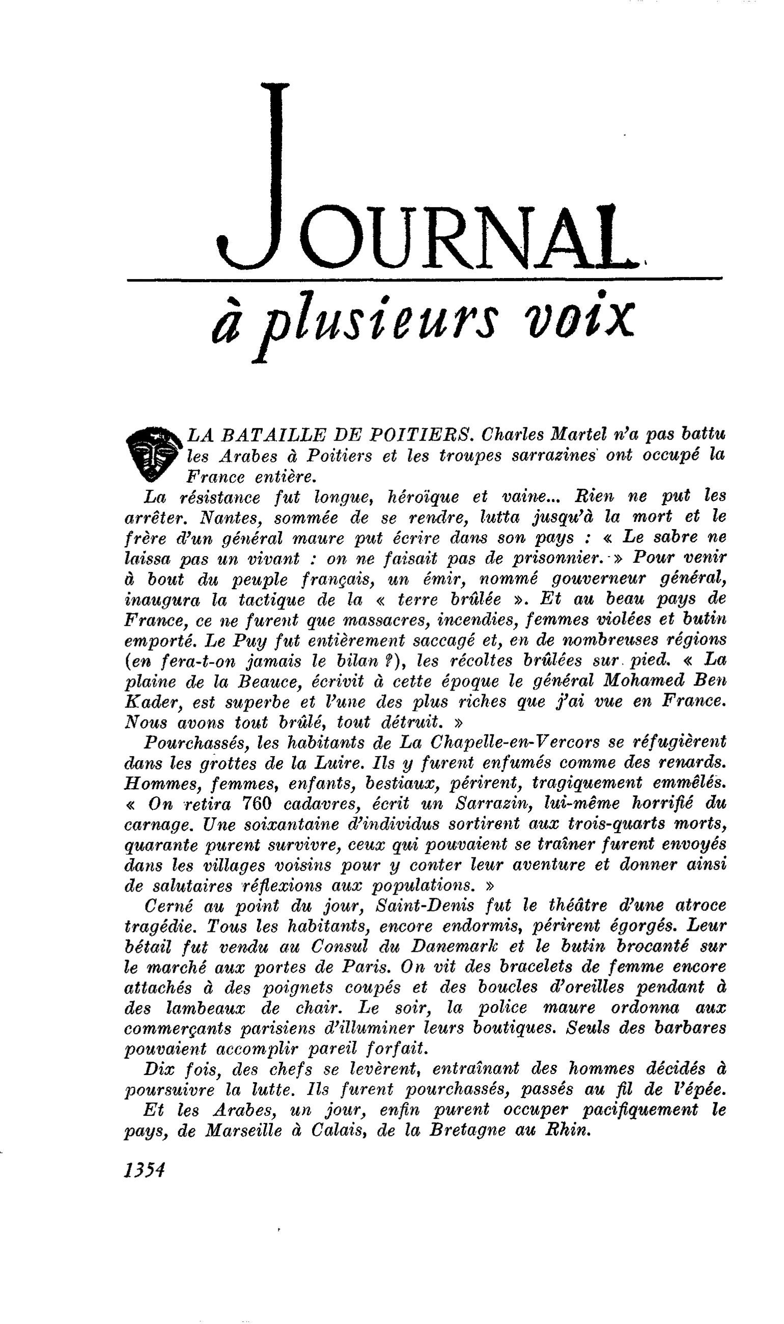 LA BATAILLE DE POITIERS