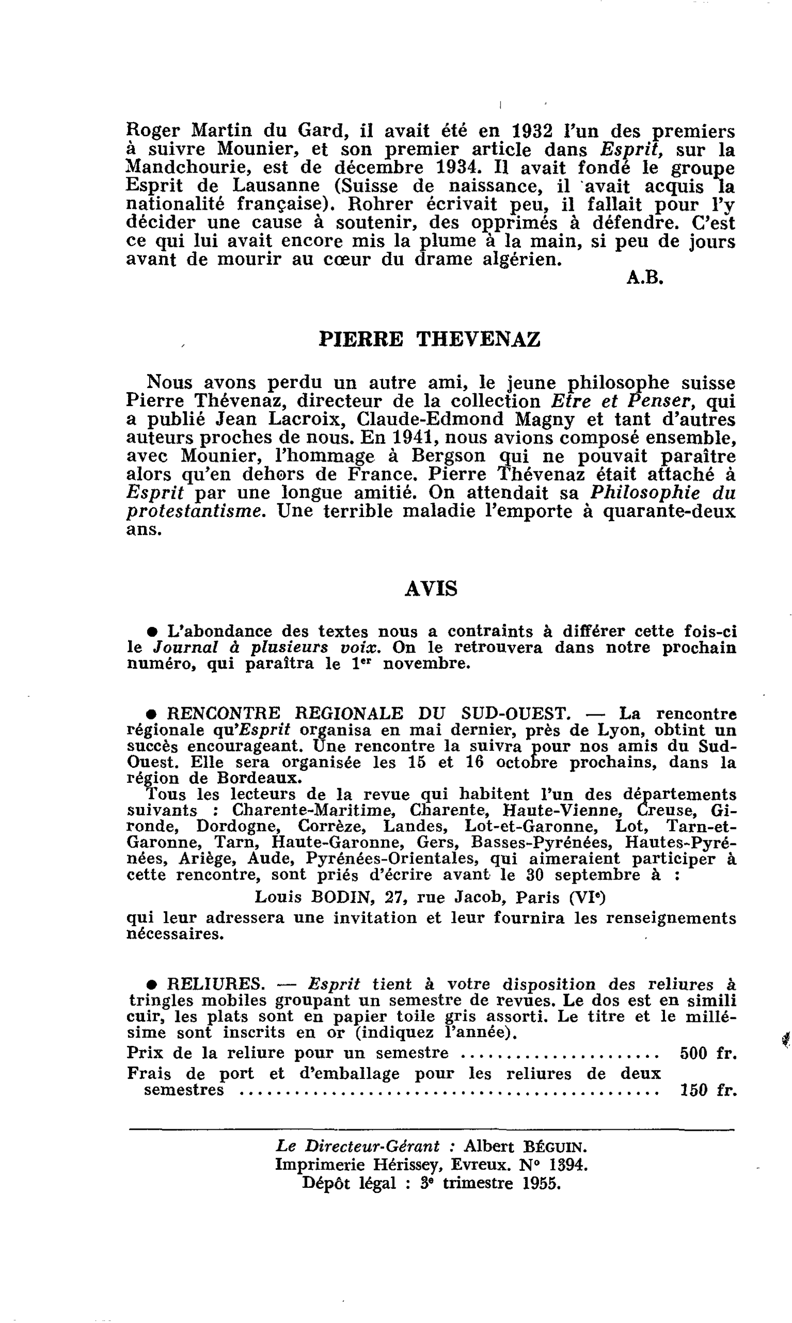 PIERRE THEVENAZ