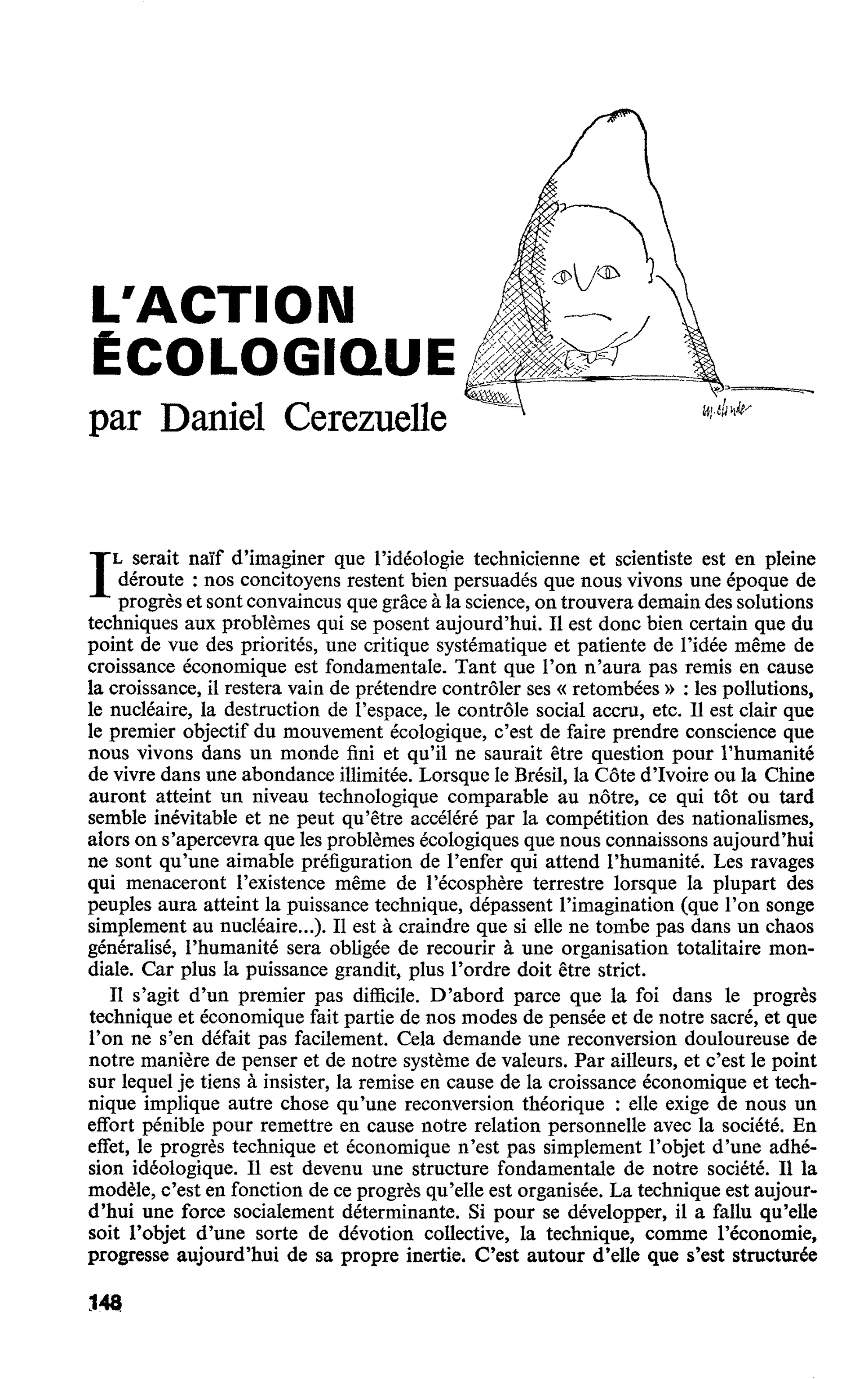 L’ACTION ÉCOLOGIQUE