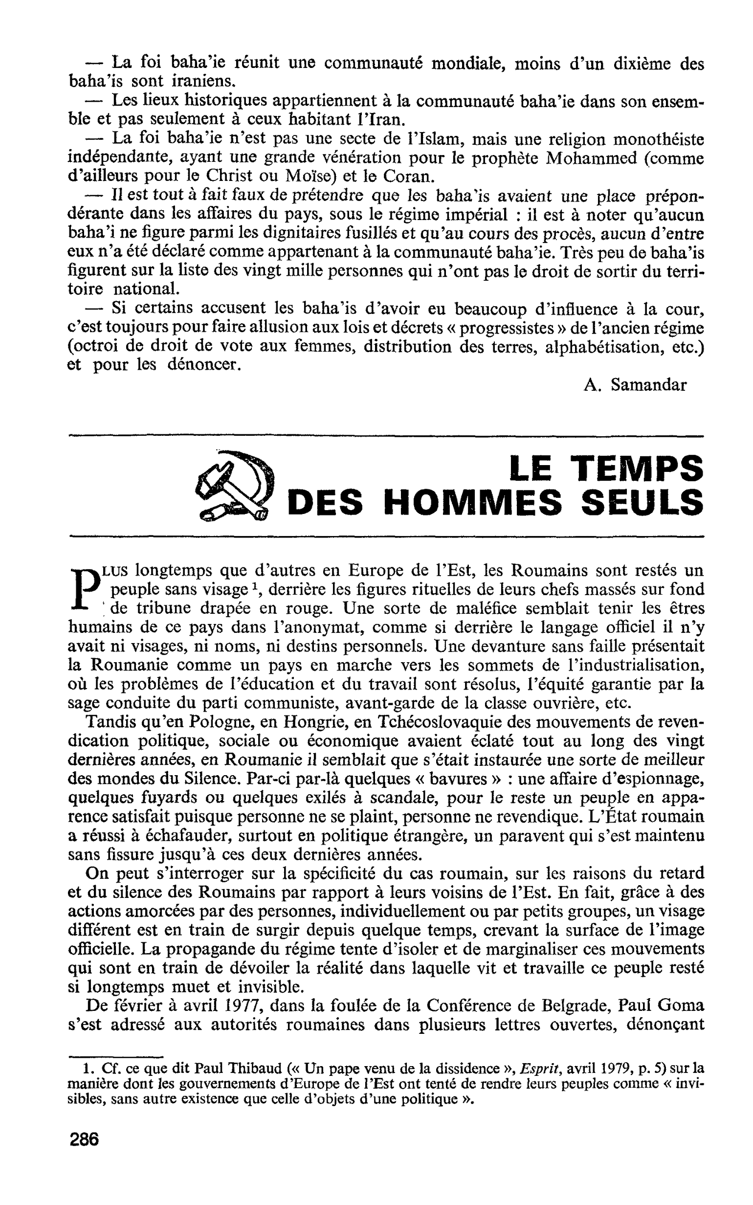 LE TEMPS DES HOMMES SEULS