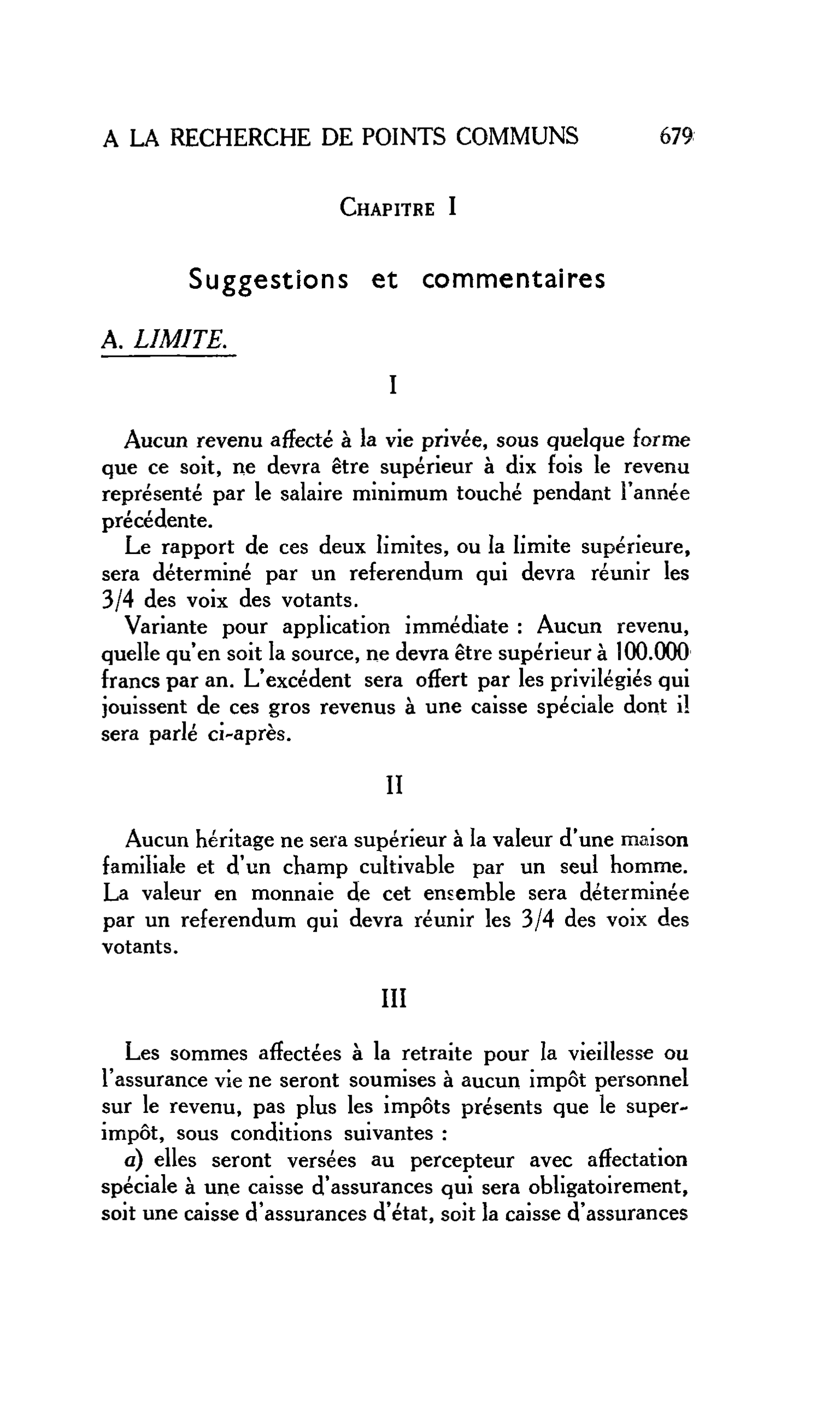RECHERCHES SUR DES POINTS COMMUNS D’UN PROGRAMME ÉLECTORAL POUR LES ANTIFASCISTES ET LES DÉMOCRATES. LIBÉRALISME PAR LE BAS COMMUNISME PAR LE HAUT : Chapitre I