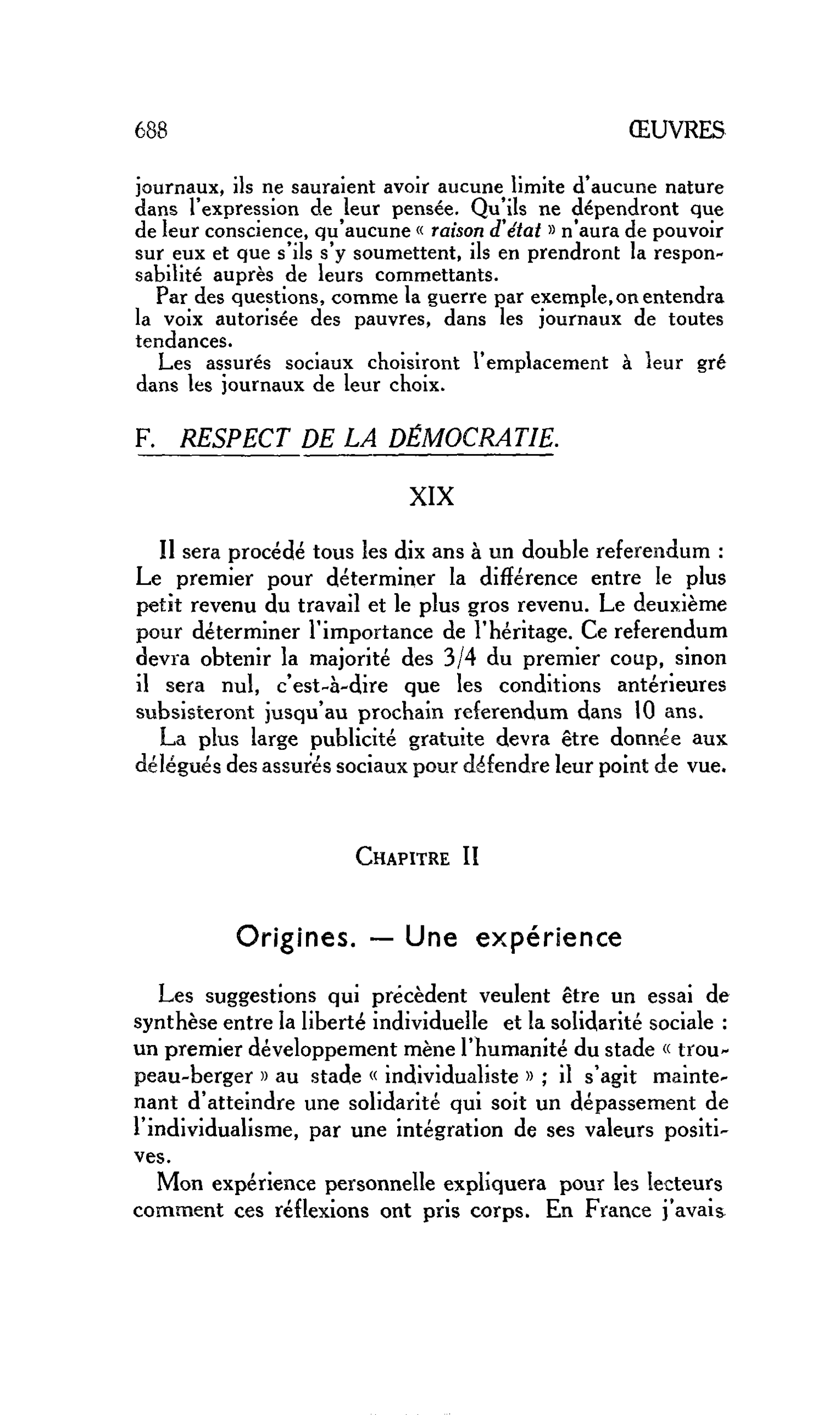 RECHERCHES SUR DES POINTS COMMUNS D’UN PROGRAMME ÉLECTORAL POUR LES ANTIFASCISTES ET LES DÉMOCRATES. LIBÉRALISME PAR LE BAS COMMUNISME PAR LE HAUT : Chapitre II