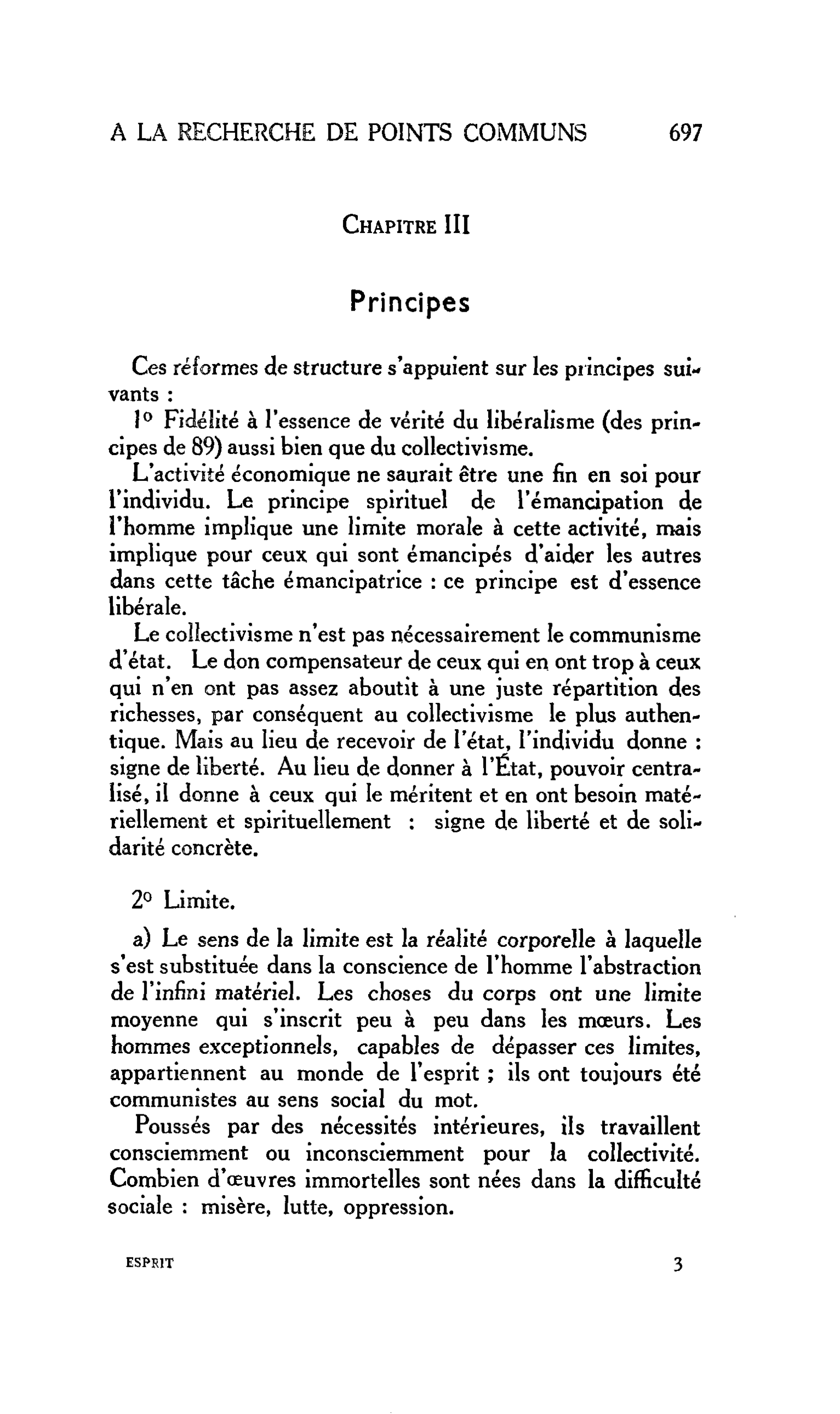 RECHERCHES SUR DES POINTS COMMUNS D’UN PROGRAMME ÉLECTORAL POUR LES ANTIFASCISTES ET LES DÉMOCRATES. LIBÉRALISME PAR LE BAS COMMUNISME PAR LE HAUT : Chapitre III