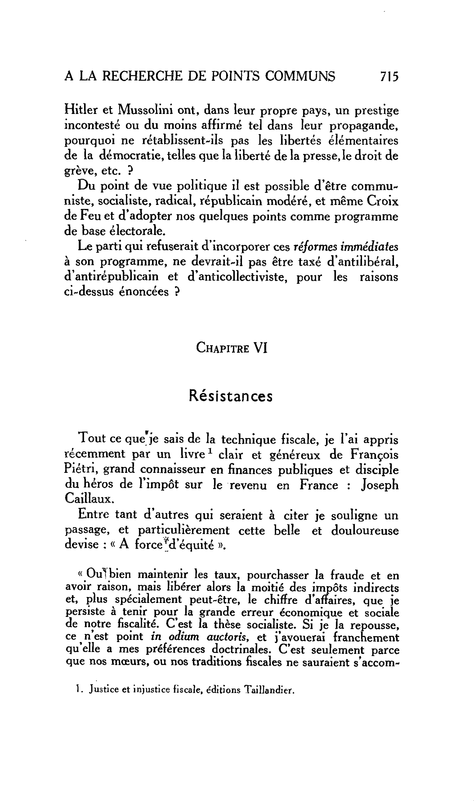 RECHERCHES SUR DES POINTS COMMUNS D’UN PROGRAMME ÉLECTORAL POUR LES ANTIFASCISTES ET LES DÉMOCRATES. LIBÉRALISME PAR LE BAS COMMUNISME PAR LE HAUT : Chapitre VI Résistances