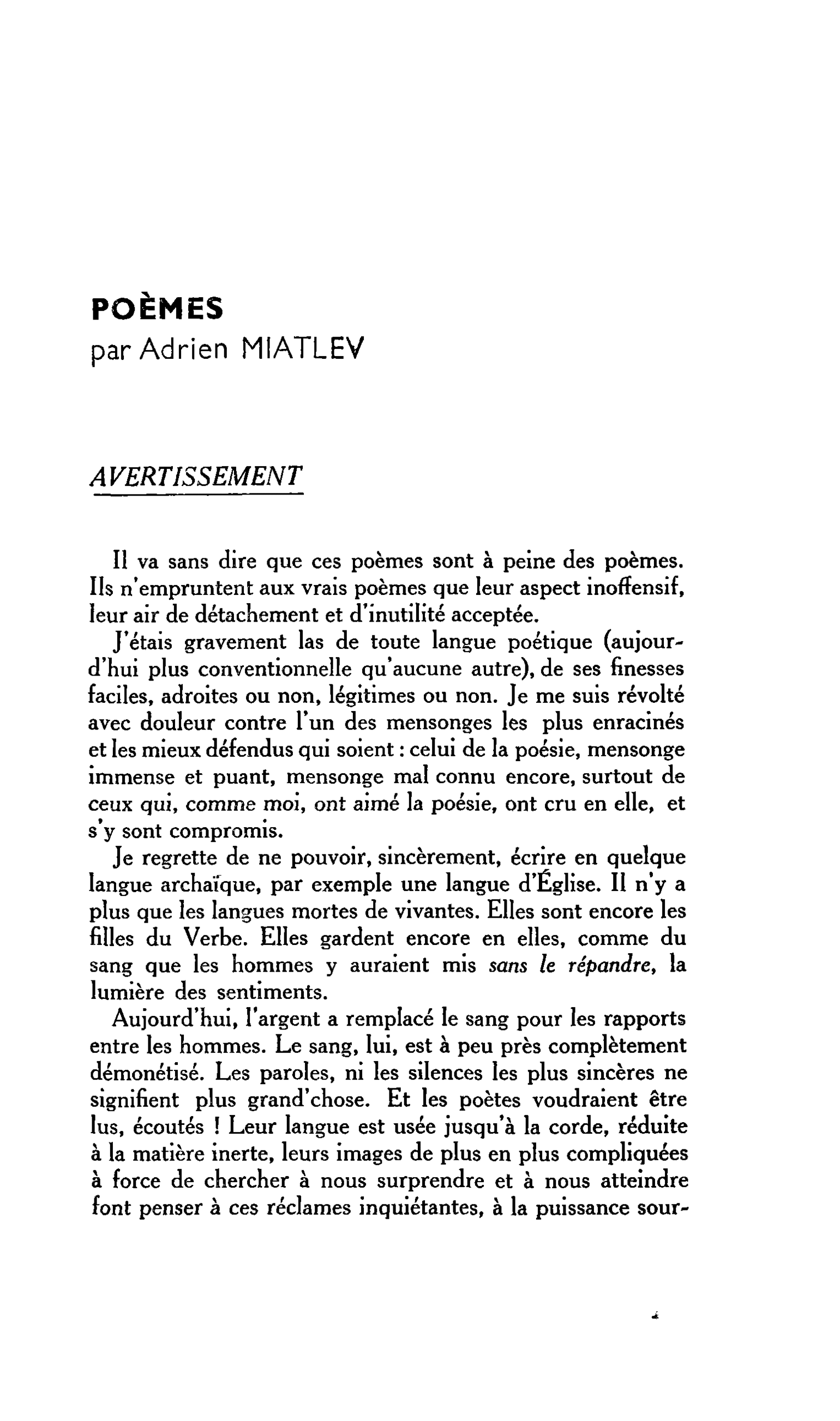 POÈMES