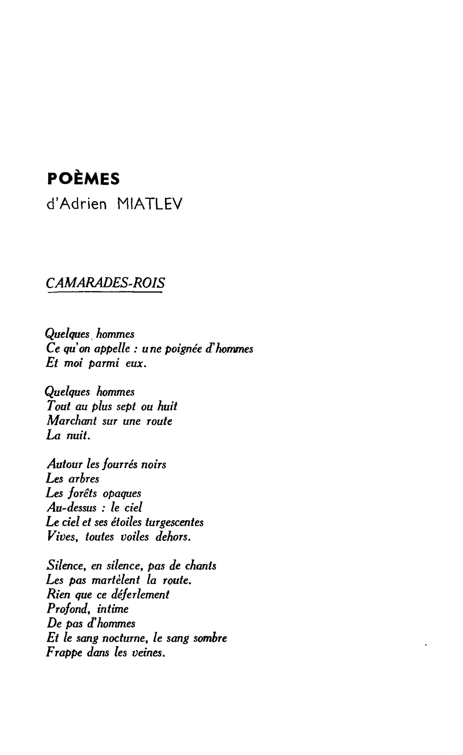 CAMARADES-ROIS