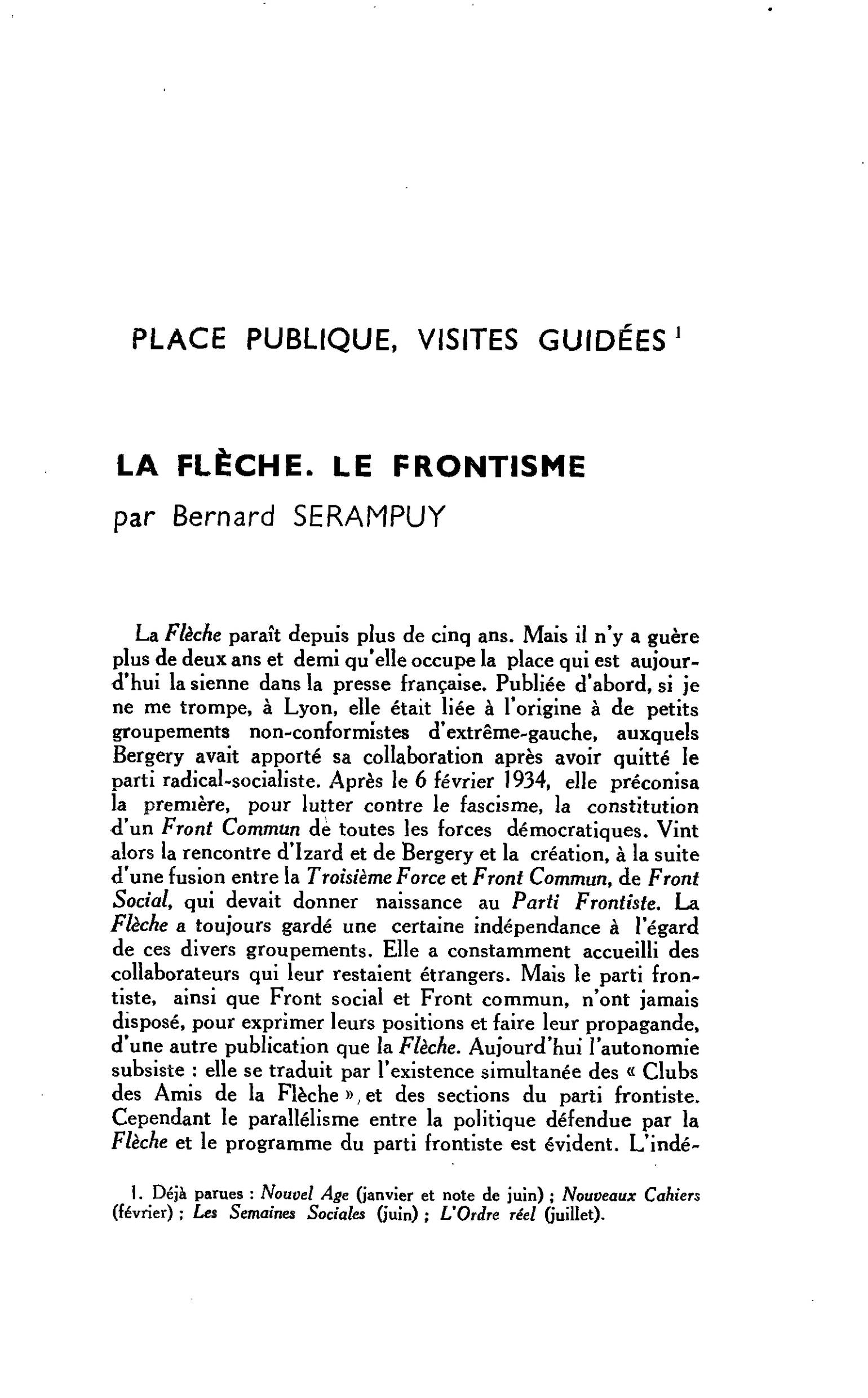 PLACE PUBLIQUE, VISITES GUIDEES LA FLÈCHE. LE FRONTISME