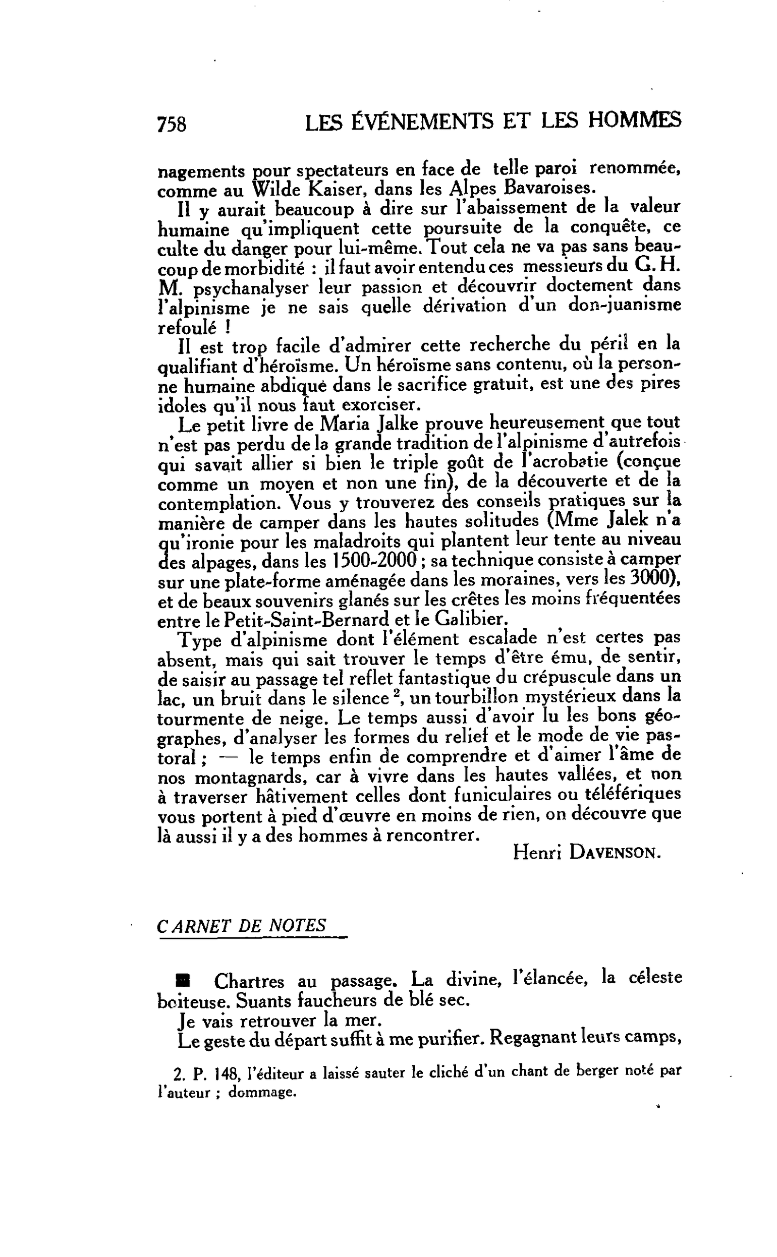 LA VIE QUOTIDIENNE : CARNET DE NOTES