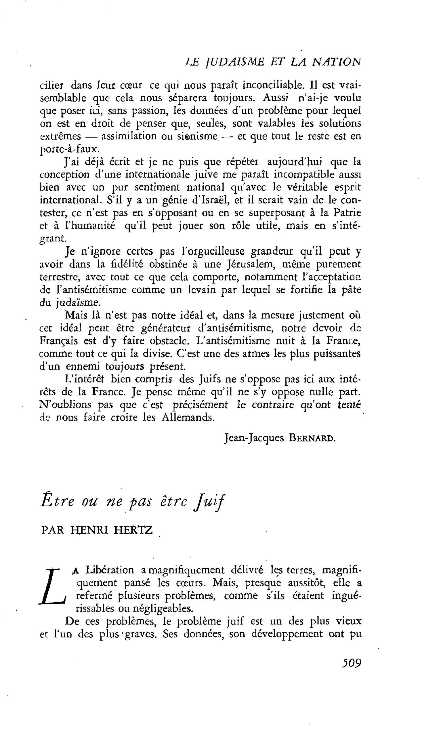 Le judaïsme et la nation : Être ou ne pas être Juif