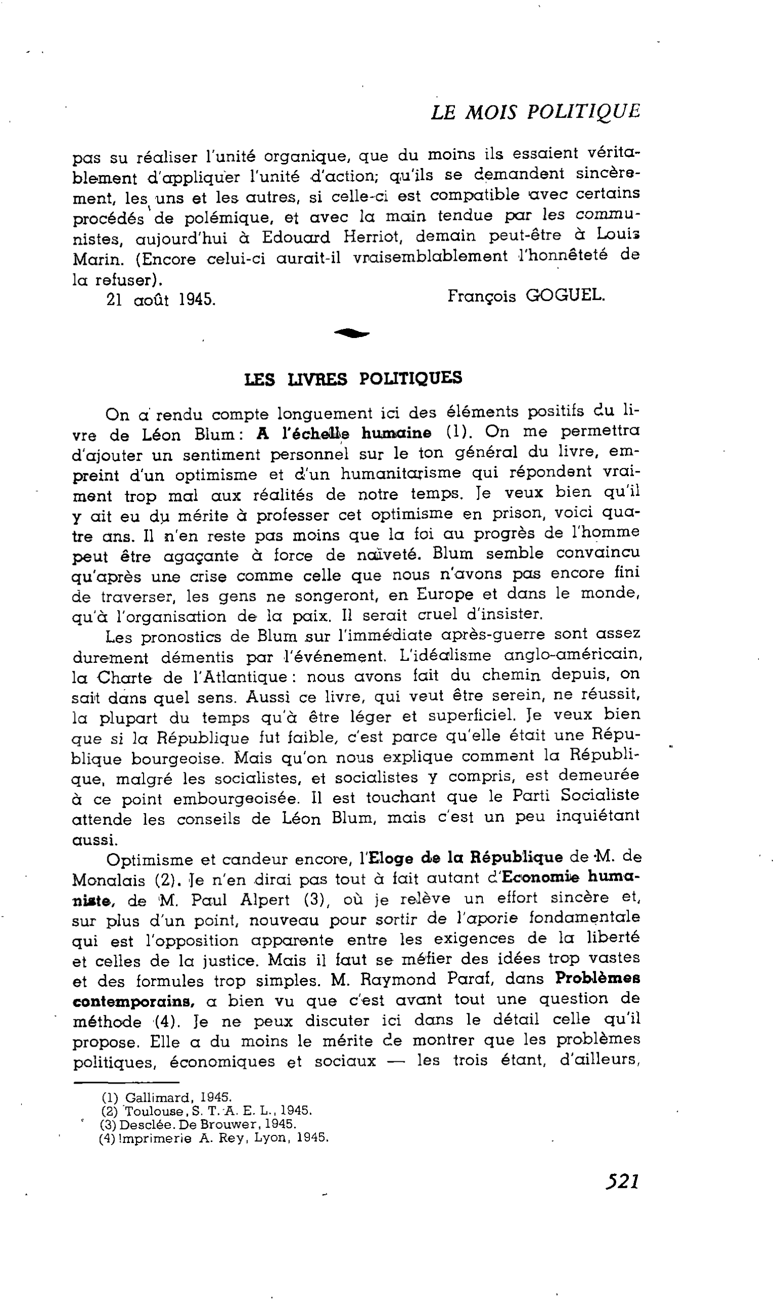Les livres politiques