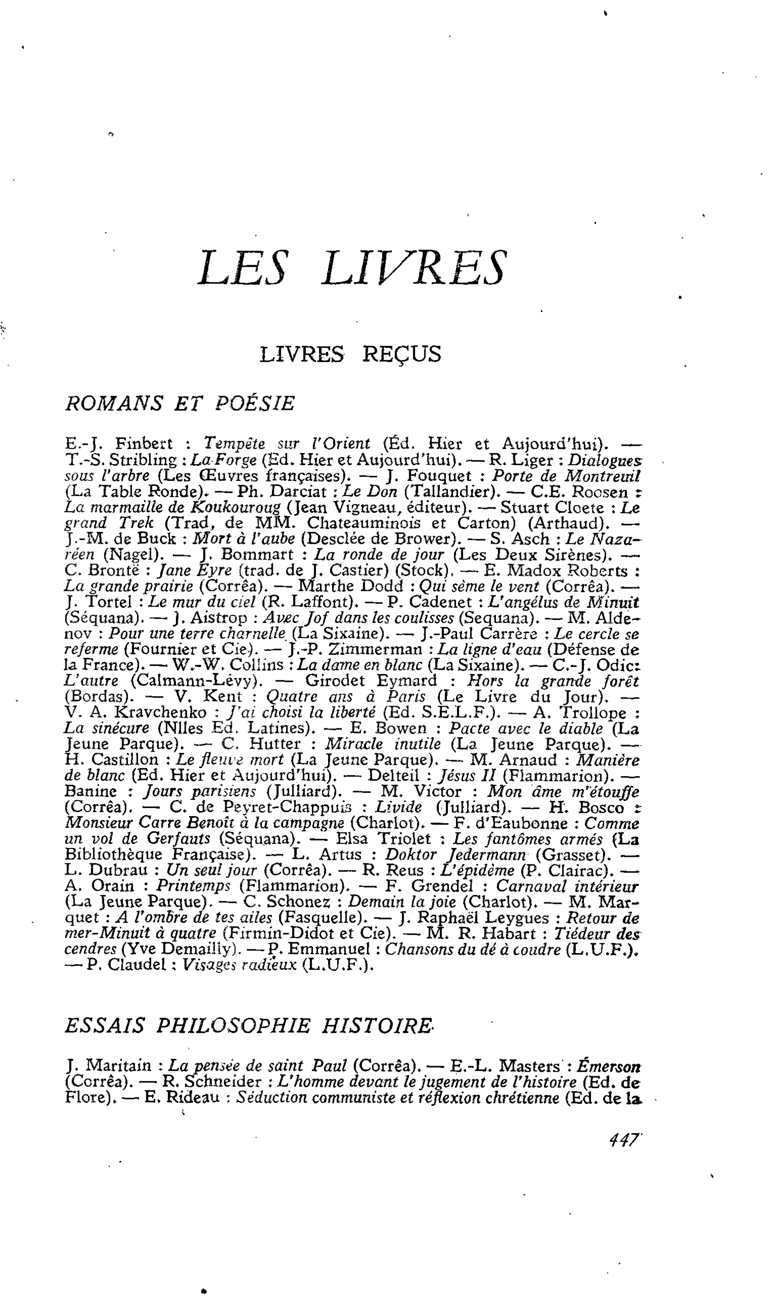 ESSAIS PHILOSOPHIE HISTOIRE