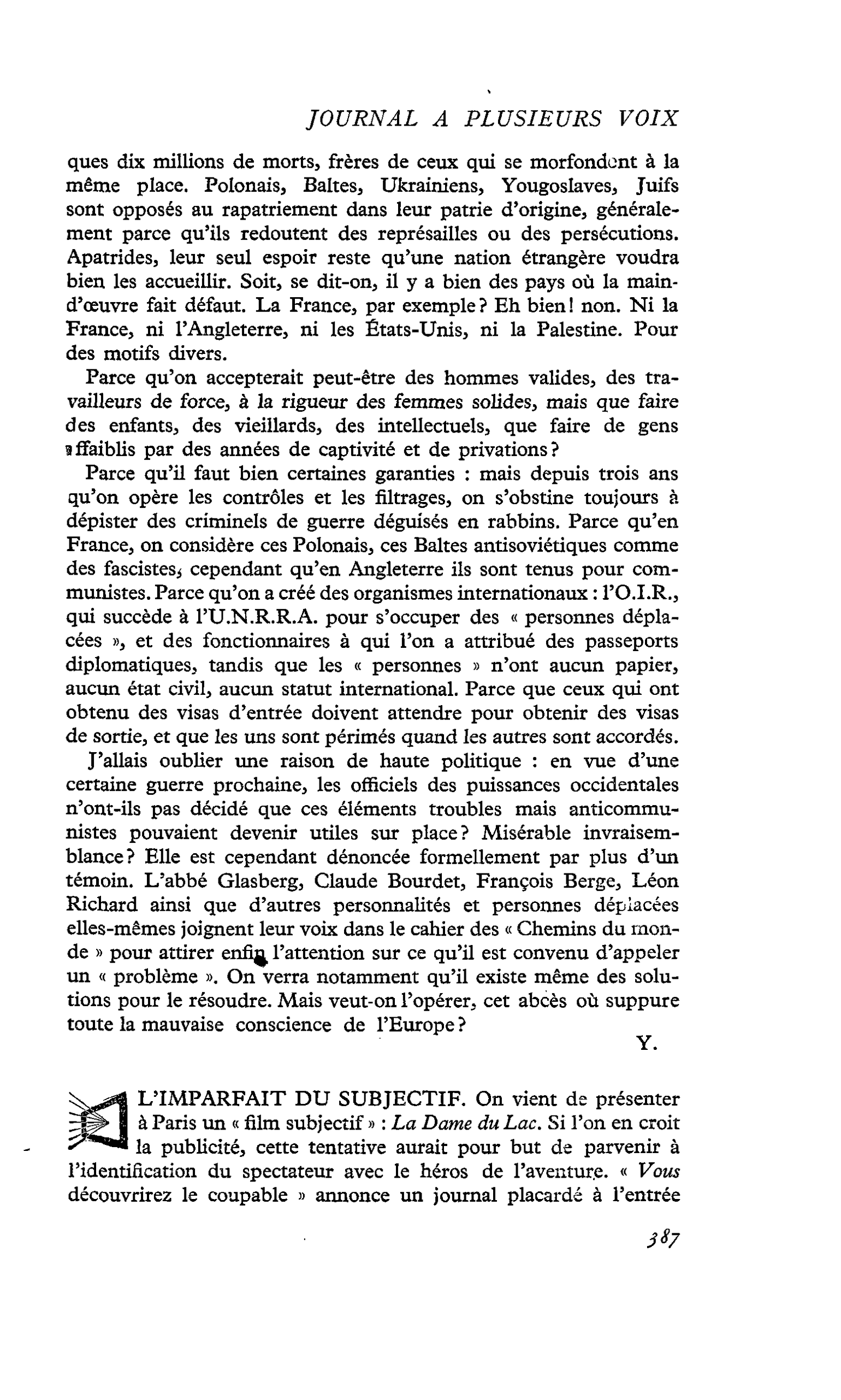 L’IMPARFAIT DU SUBJECTIF