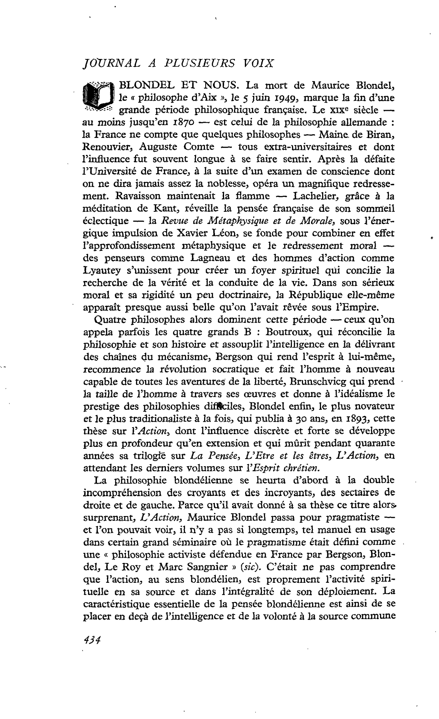 Blondel et nous